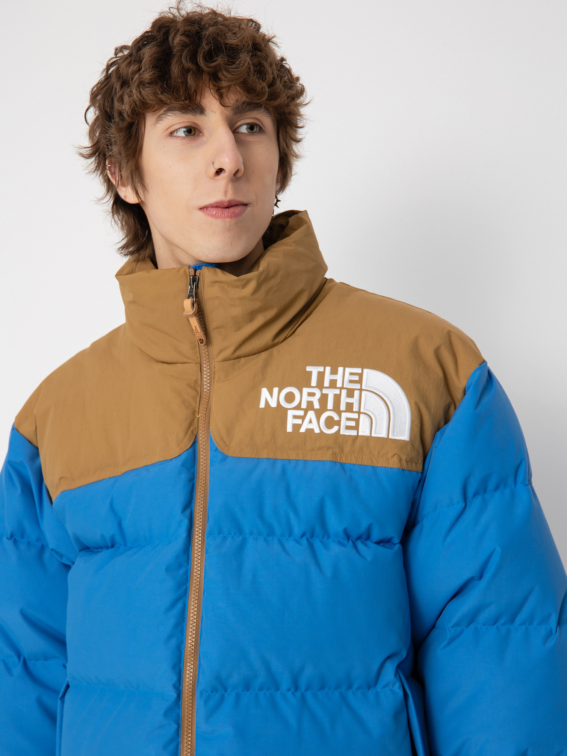The North Face 92 Low-Fi Hi-Tek Nuptse Jacket (super sonic blue/utility brown)