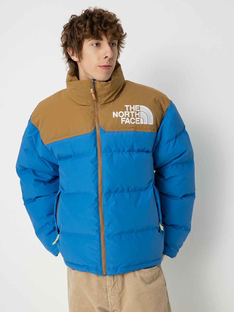 The North Face 92 Low-Fi Hi-Tek Nuptse Jacke (super sonic blue/utility brown)