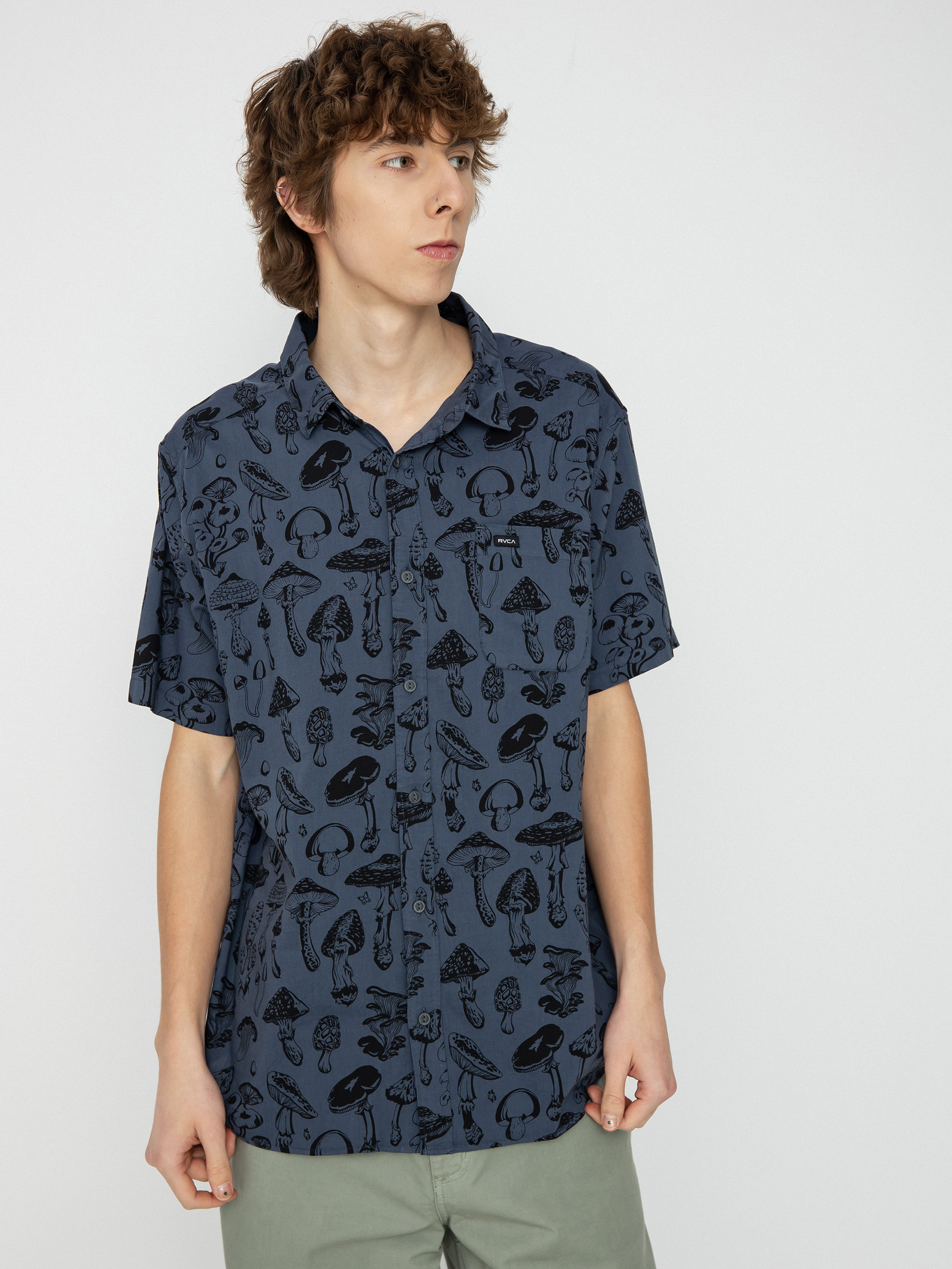 RVCA Matus Mushroom Hemd (moody blue)