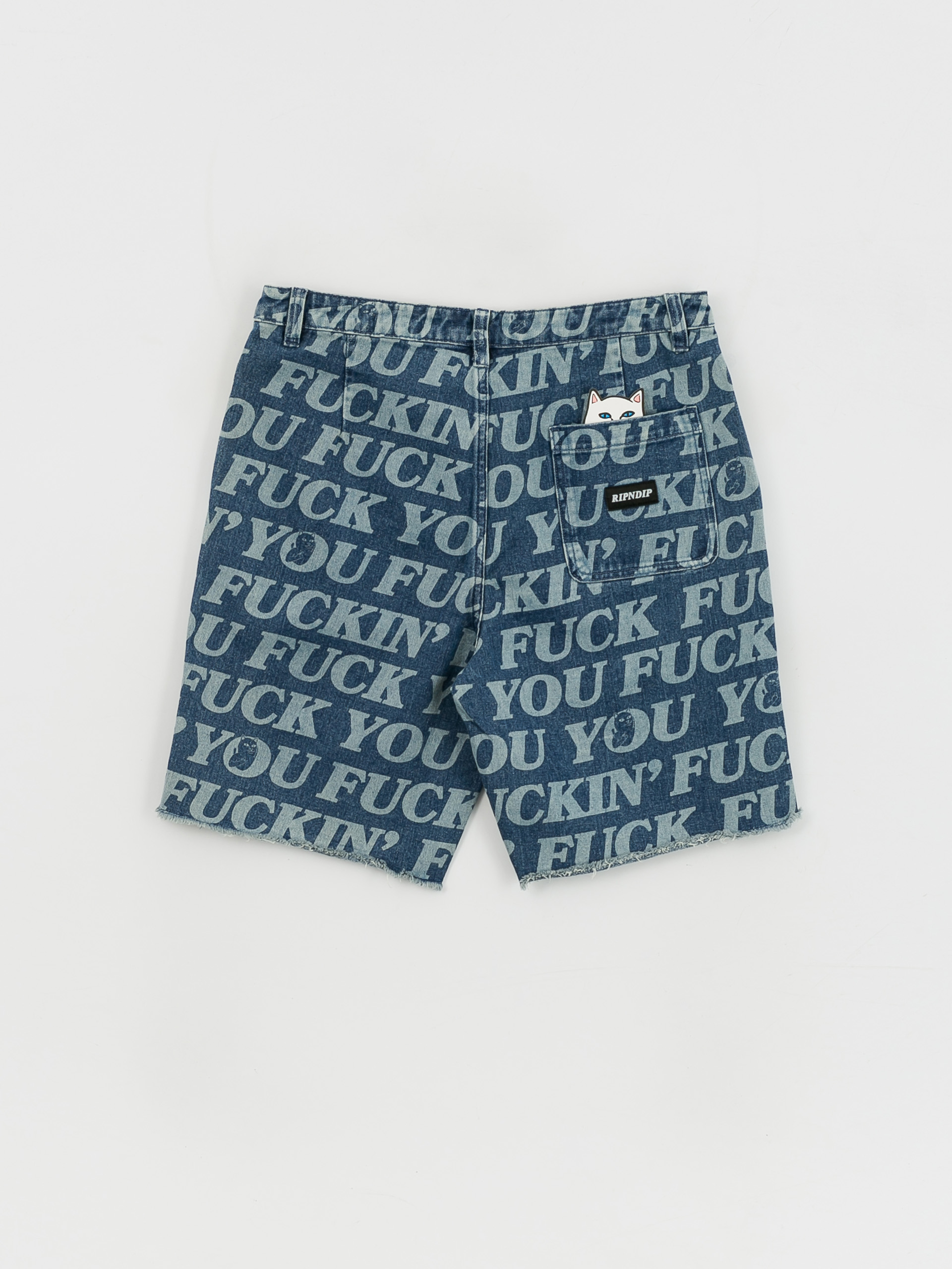RipNDip Fuckin Fuck Shorts - blue (medium wash)