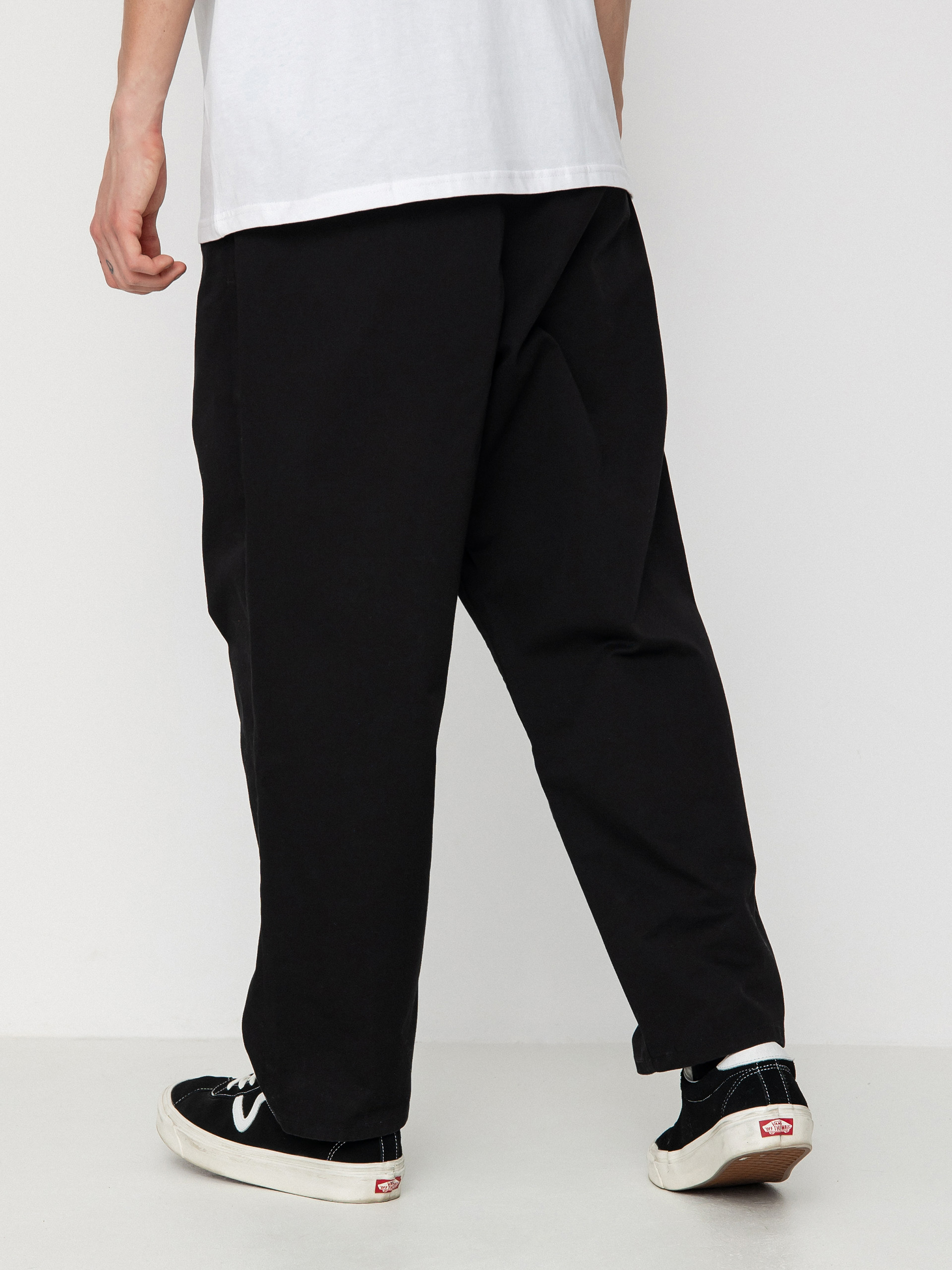Volcom Pleated Loose Tapered Chino Pants (black)
