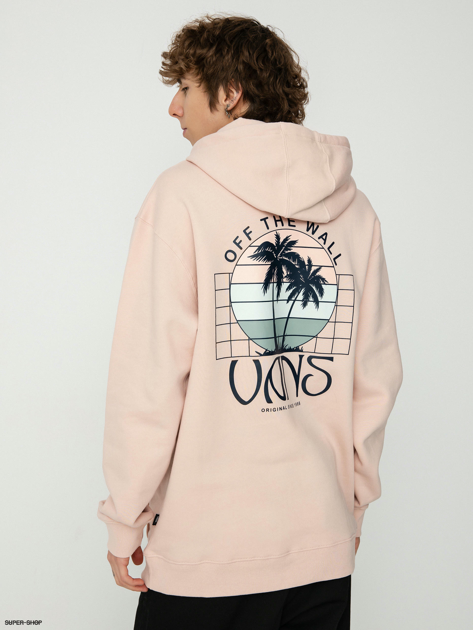 Vans white clearance hoodie with roses