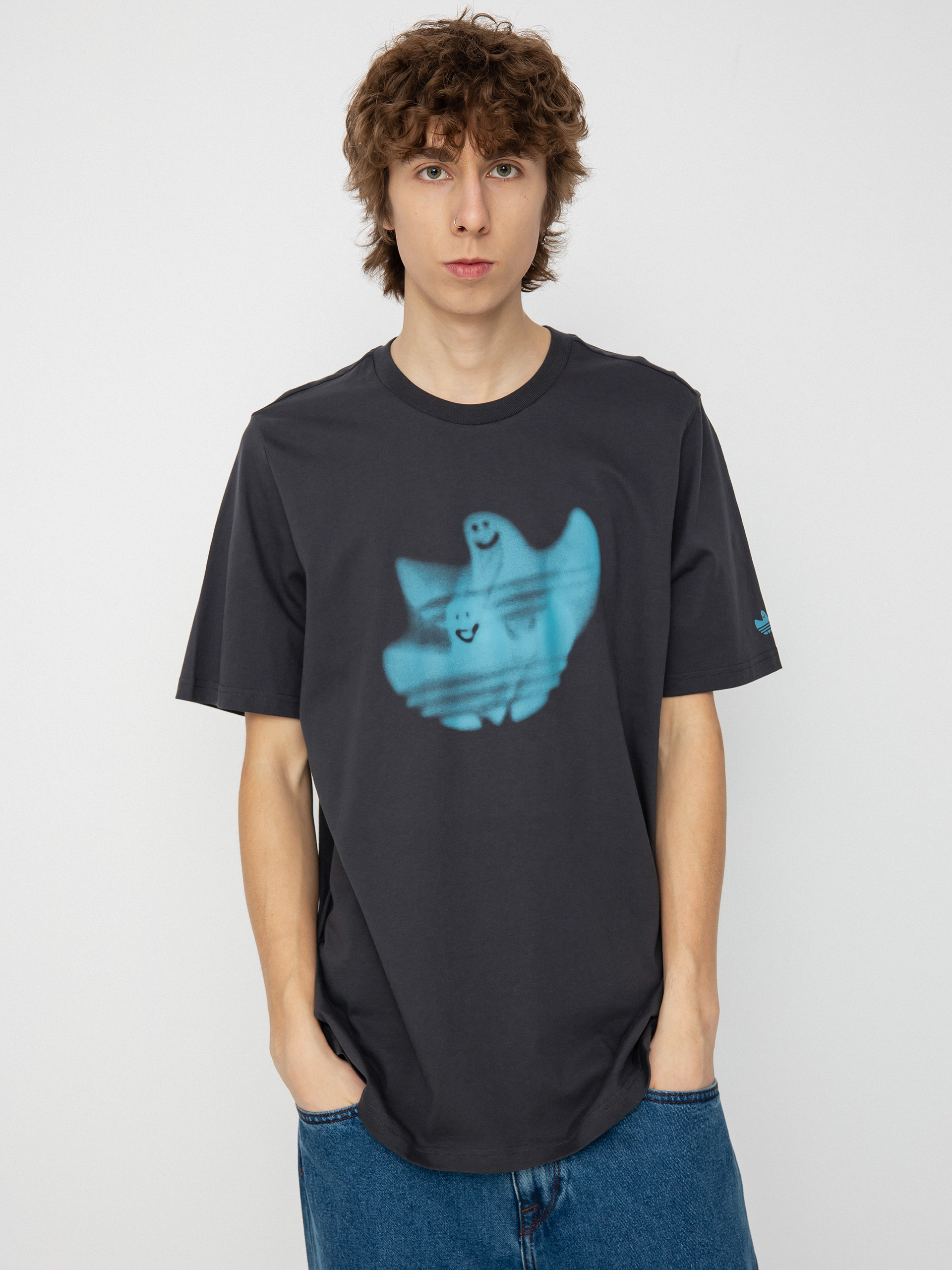 adidas Shmoo Logo T-shirt (carbon/preblu)