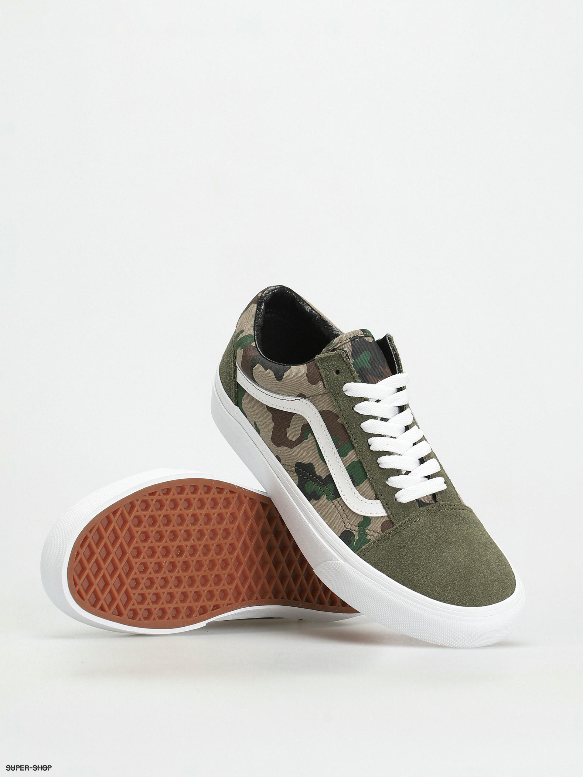 Vans Old Shoes (camo olive/white)