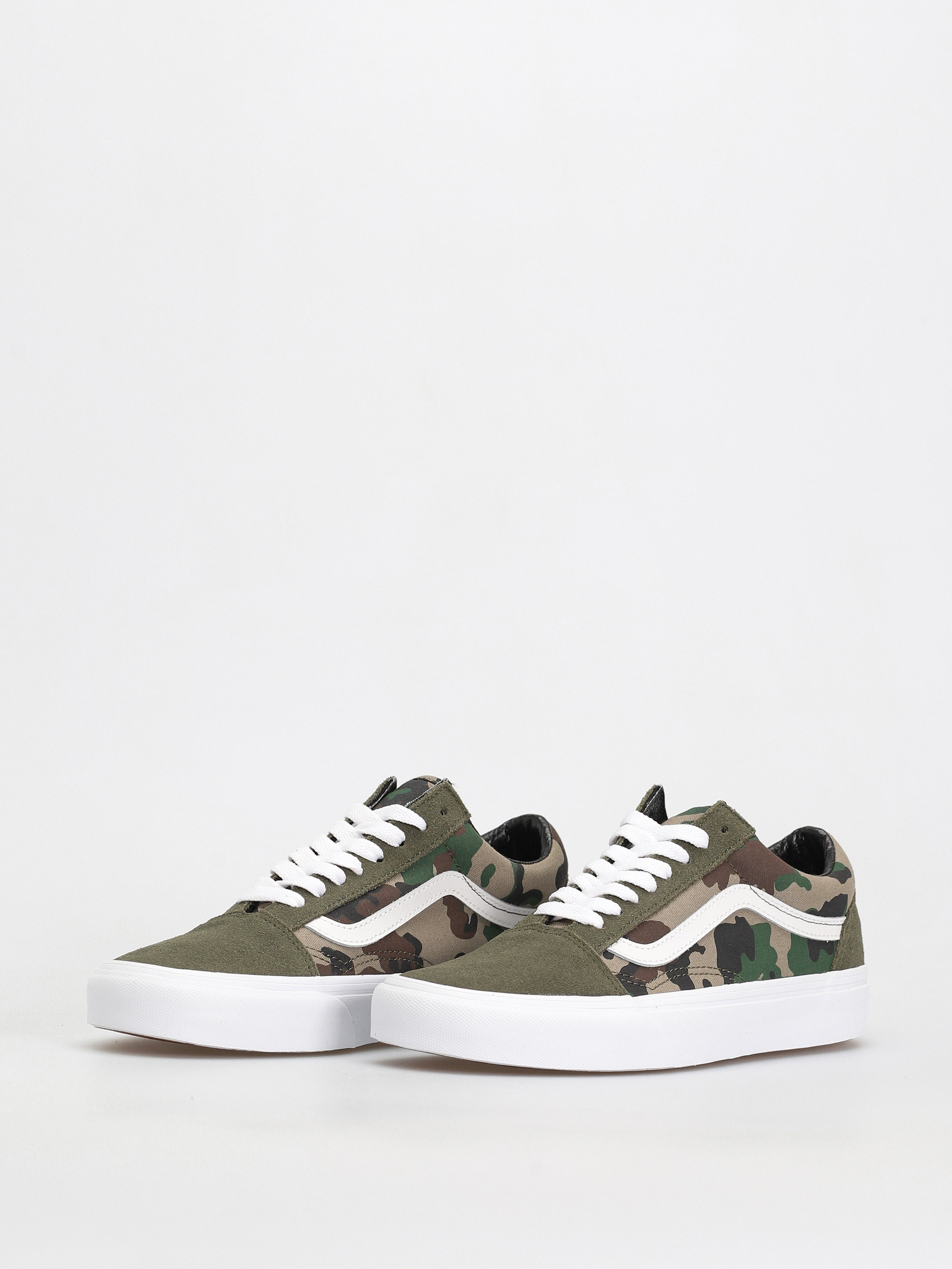 Vans Old Skool Shoes (camo olive/white)