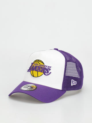 New Era Team Colour Block Trucker Los Angeles Lakers Cap (white/purple)