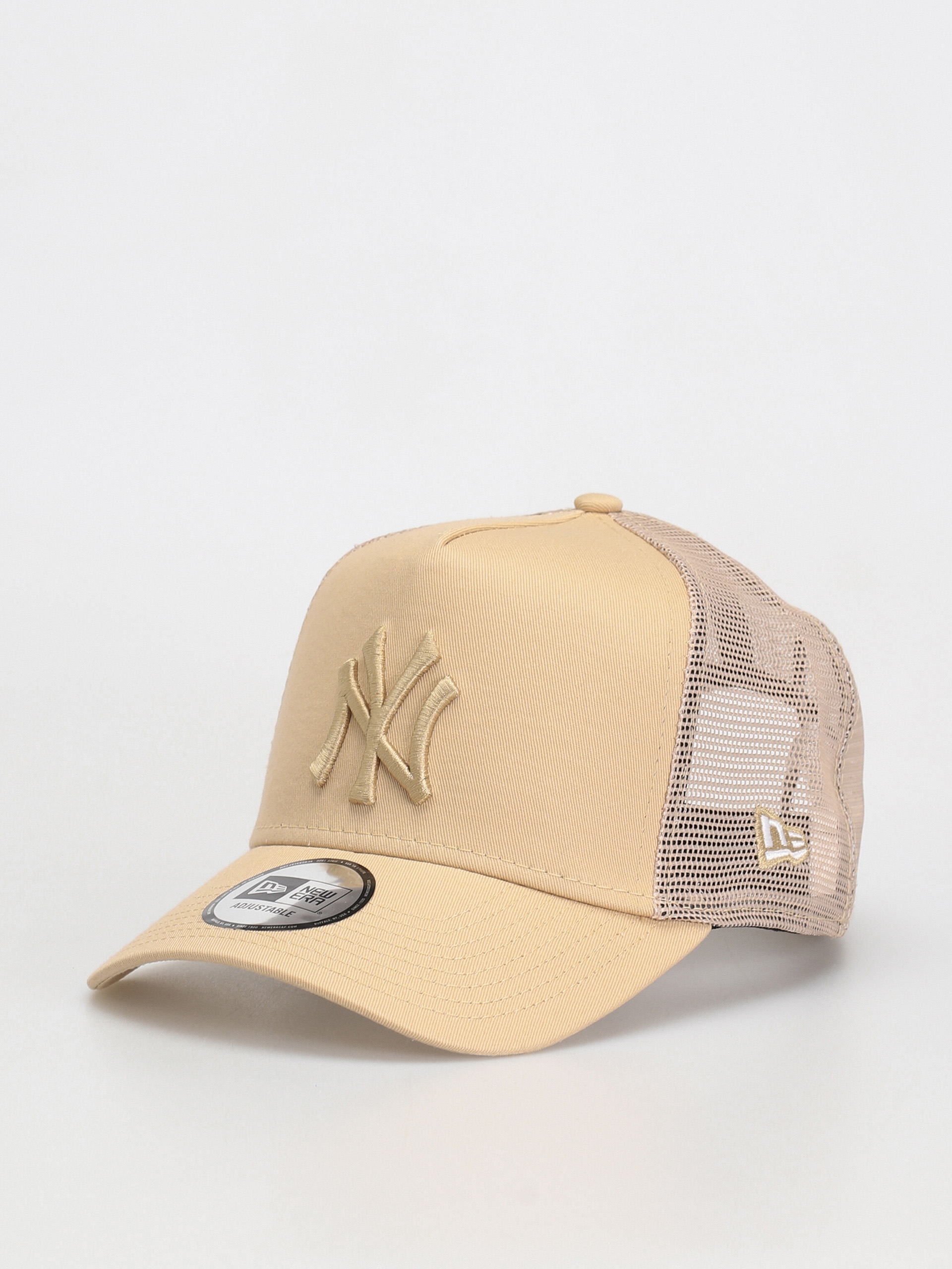 New Era Tonal Mesh Trucker New York Yankees Cap (oatmeal)