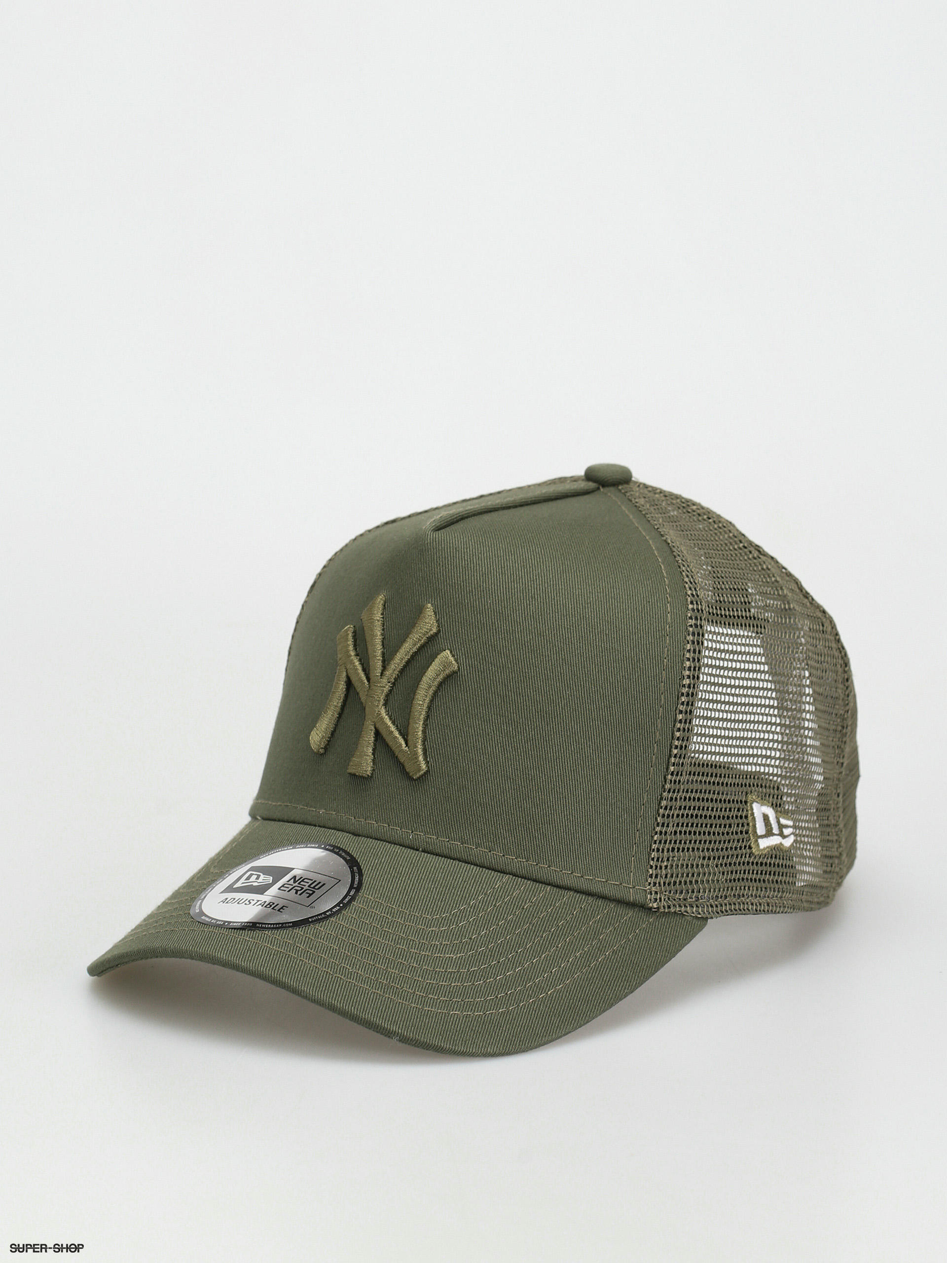 New Era Tonal Mesh Trucker New York Yankees Cap (green/grey)