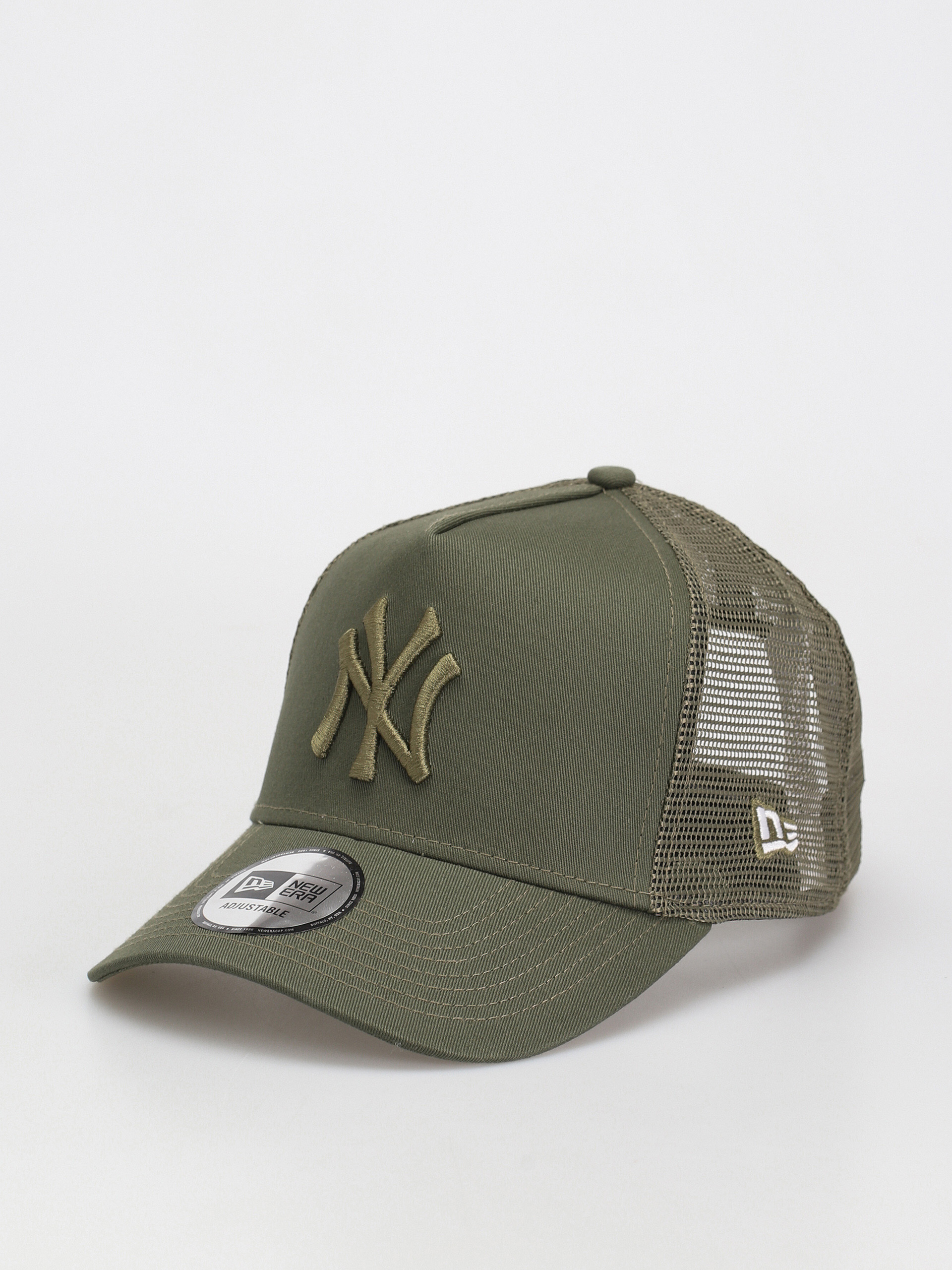 New Era Tonal Mesh Trucker New York Yankees Cap (olive)