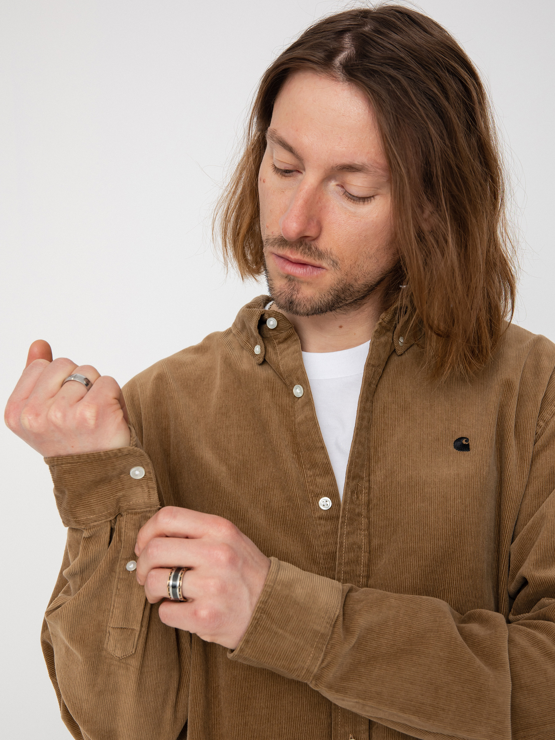 Carhartt WIP Madison Fine Cord Shirt (buffalo/black)