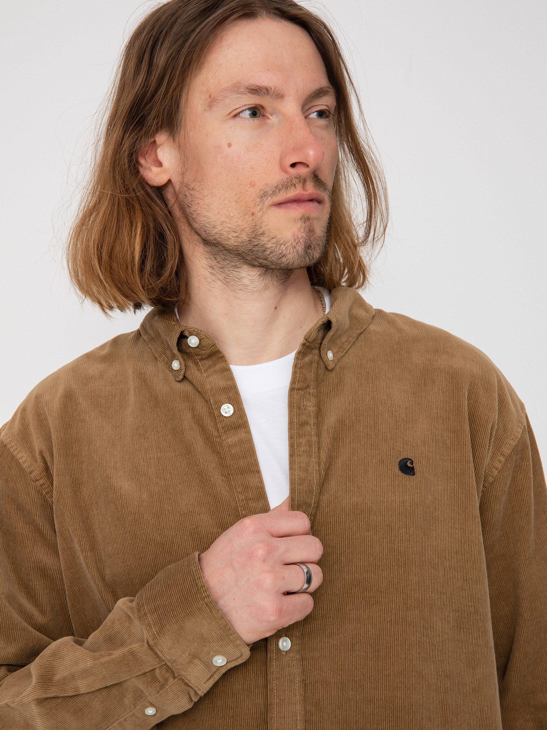 Carhartt WIP Madison Fine Cord Shirt (buffalo/black)