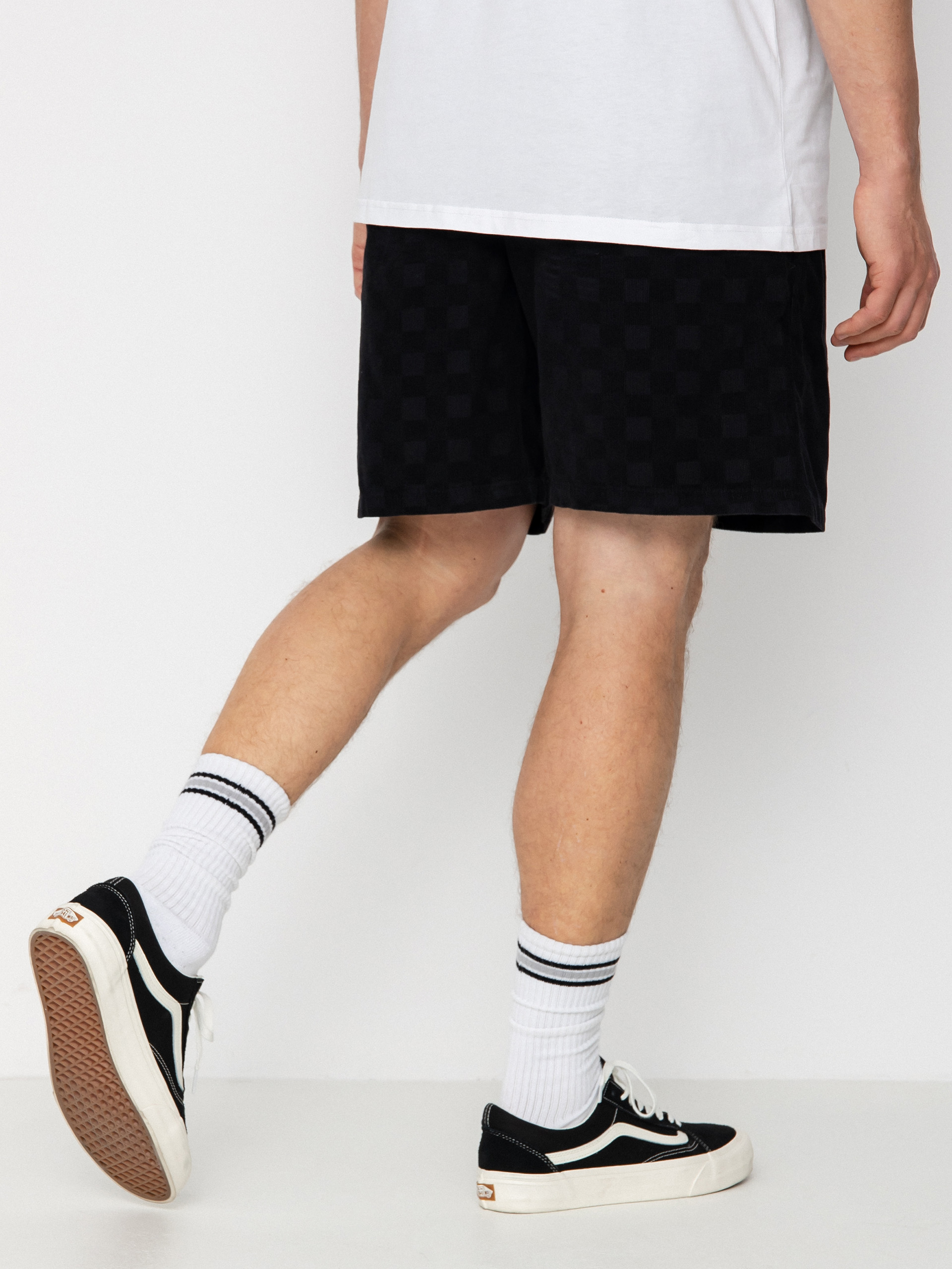 Vans Range Check Cord Louniwe E Waist Shorts (black)