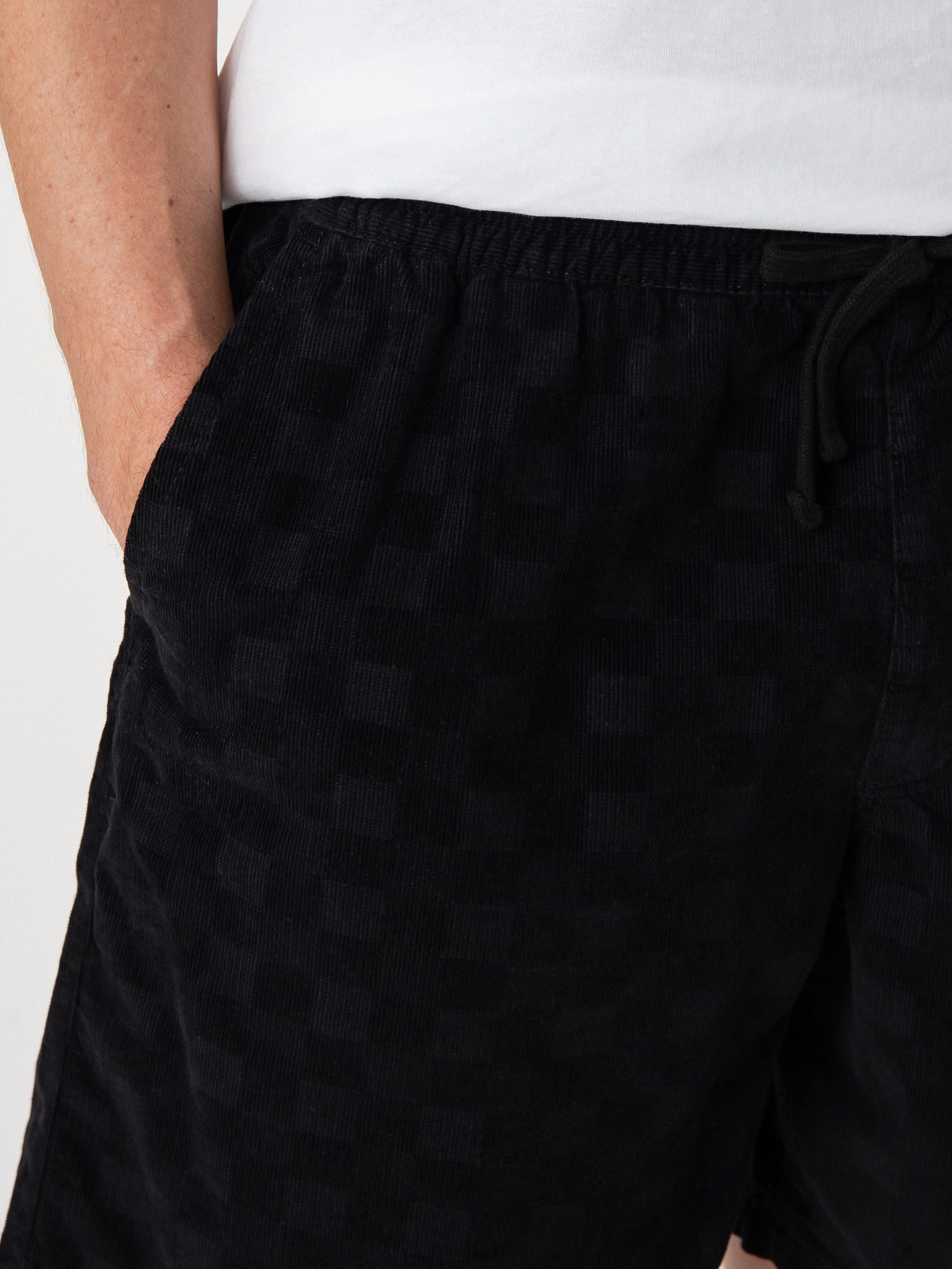 Vans Range Check Cord Louniwe E Waist Shorts (black)