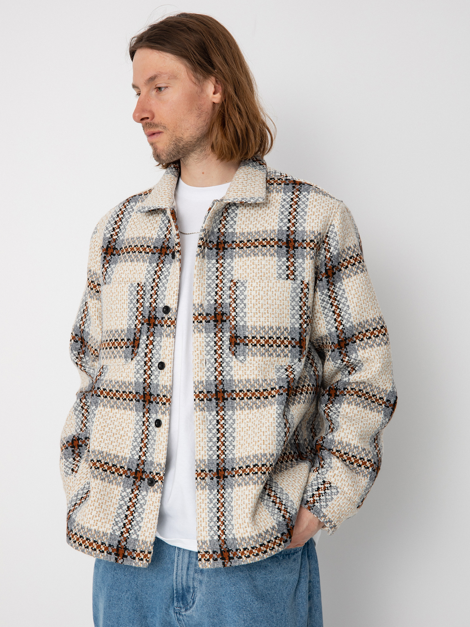 OBEY District Jacke (irish cream multi)