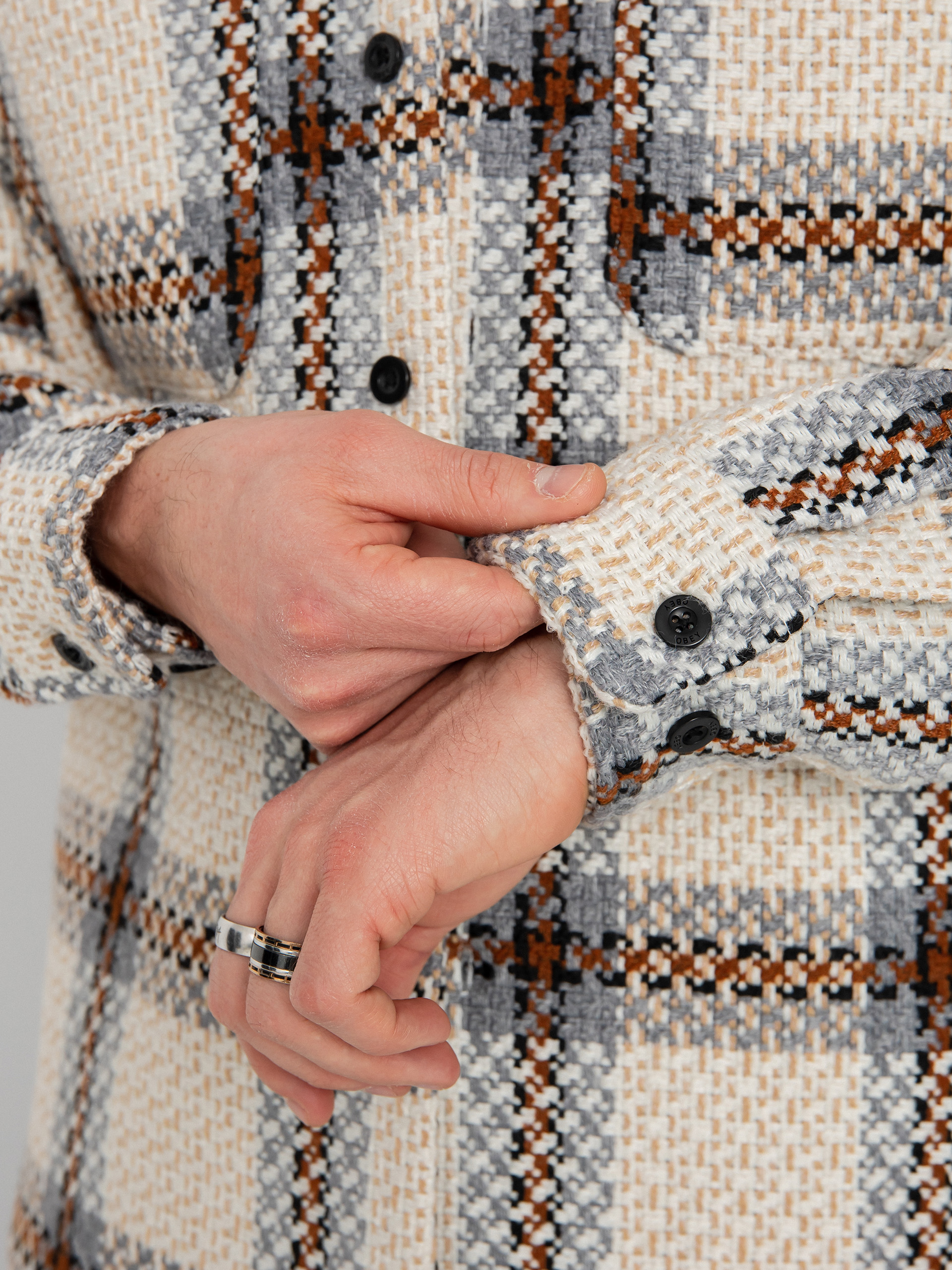 OBEY District Jacket (irish cream multi)