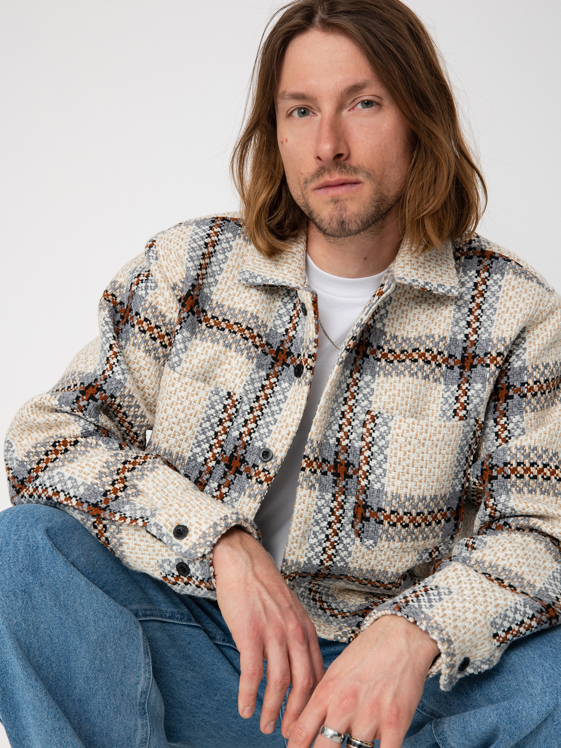 OBEY District Jacket (irish cream multi)