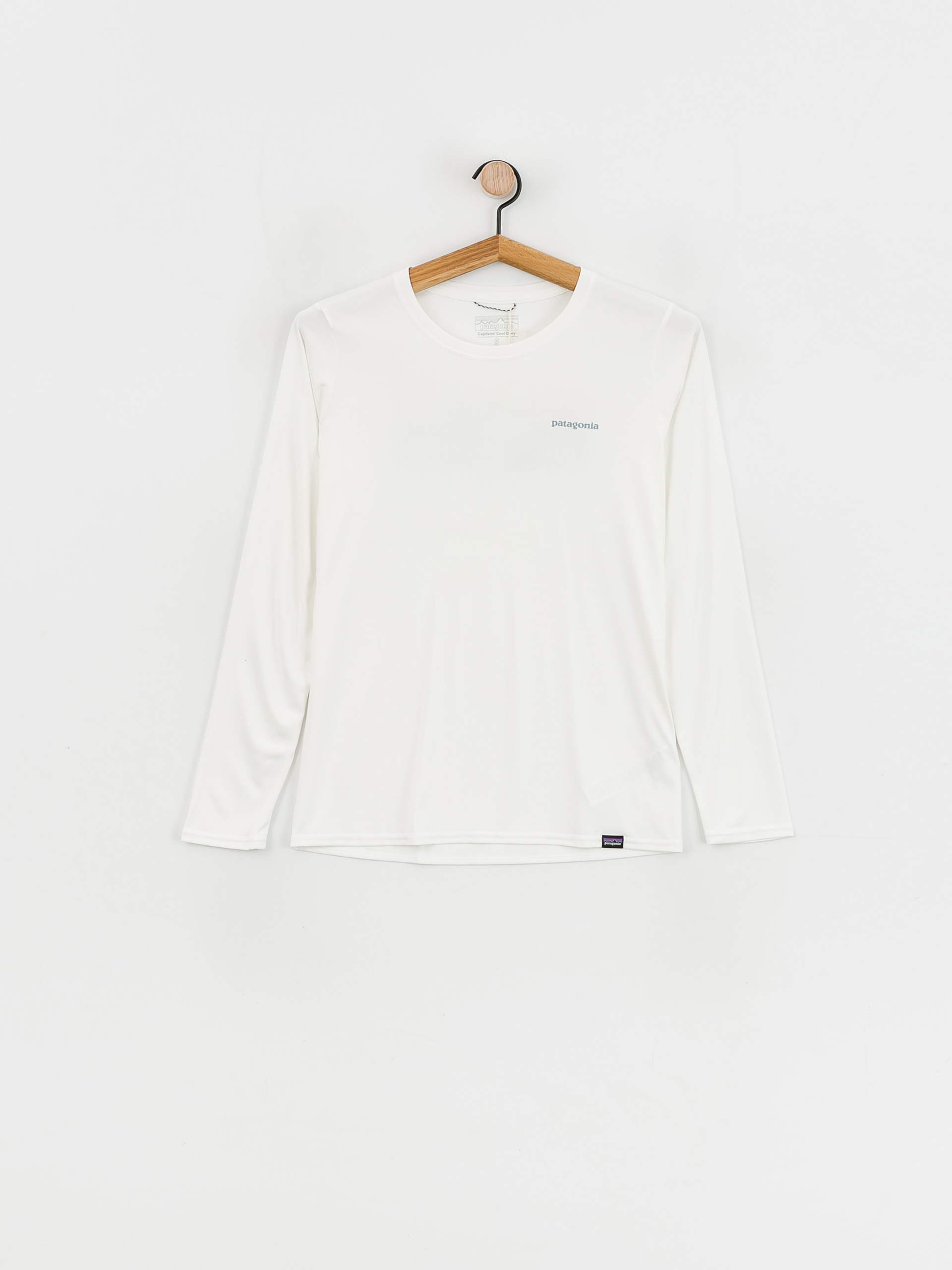 Patagonia Cap Cool Daily Graphic Shirt Longsleeve Wmn (boardshort logo light plume grey/white)
