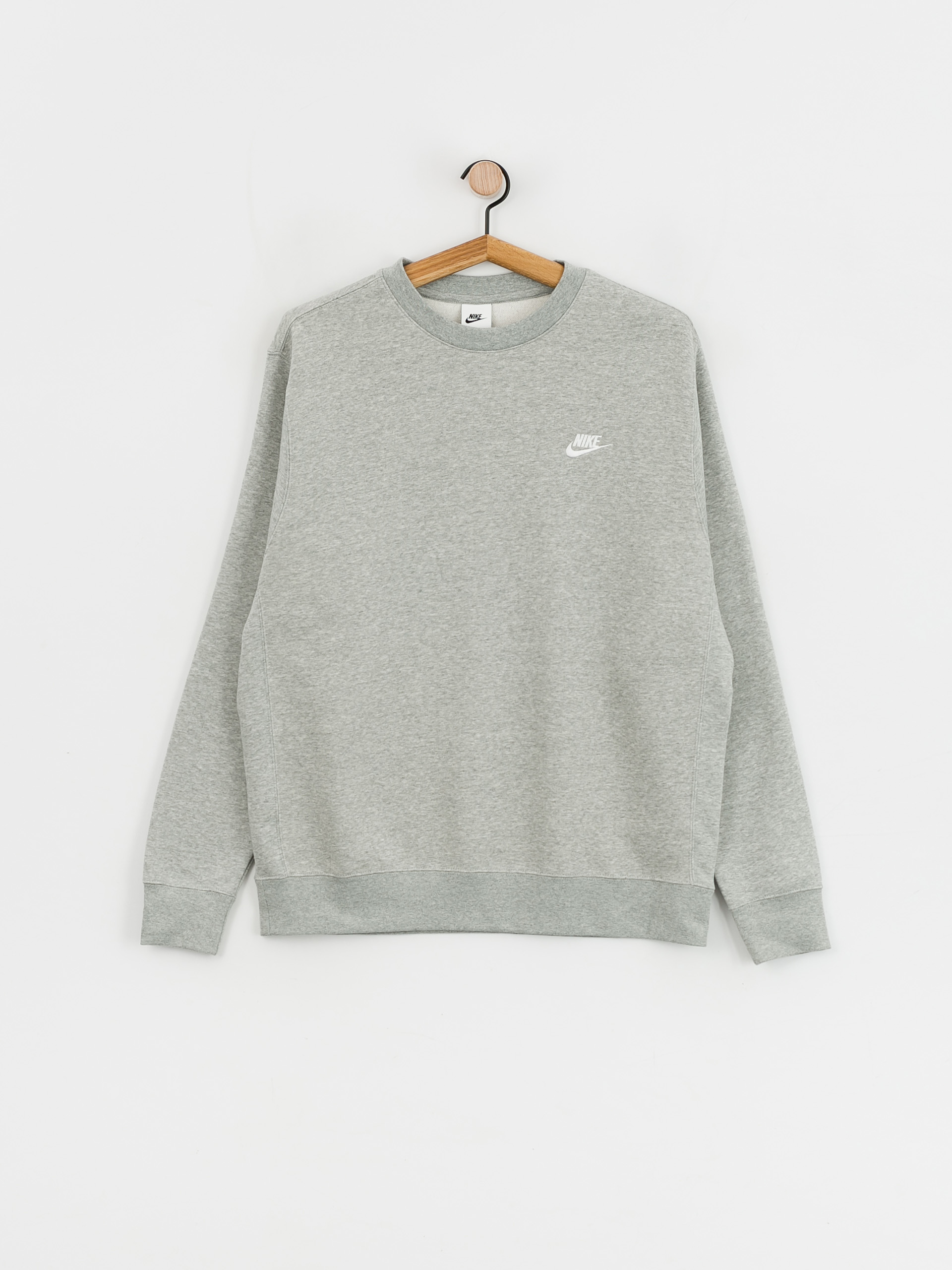 nike club crew sweatshirt grey