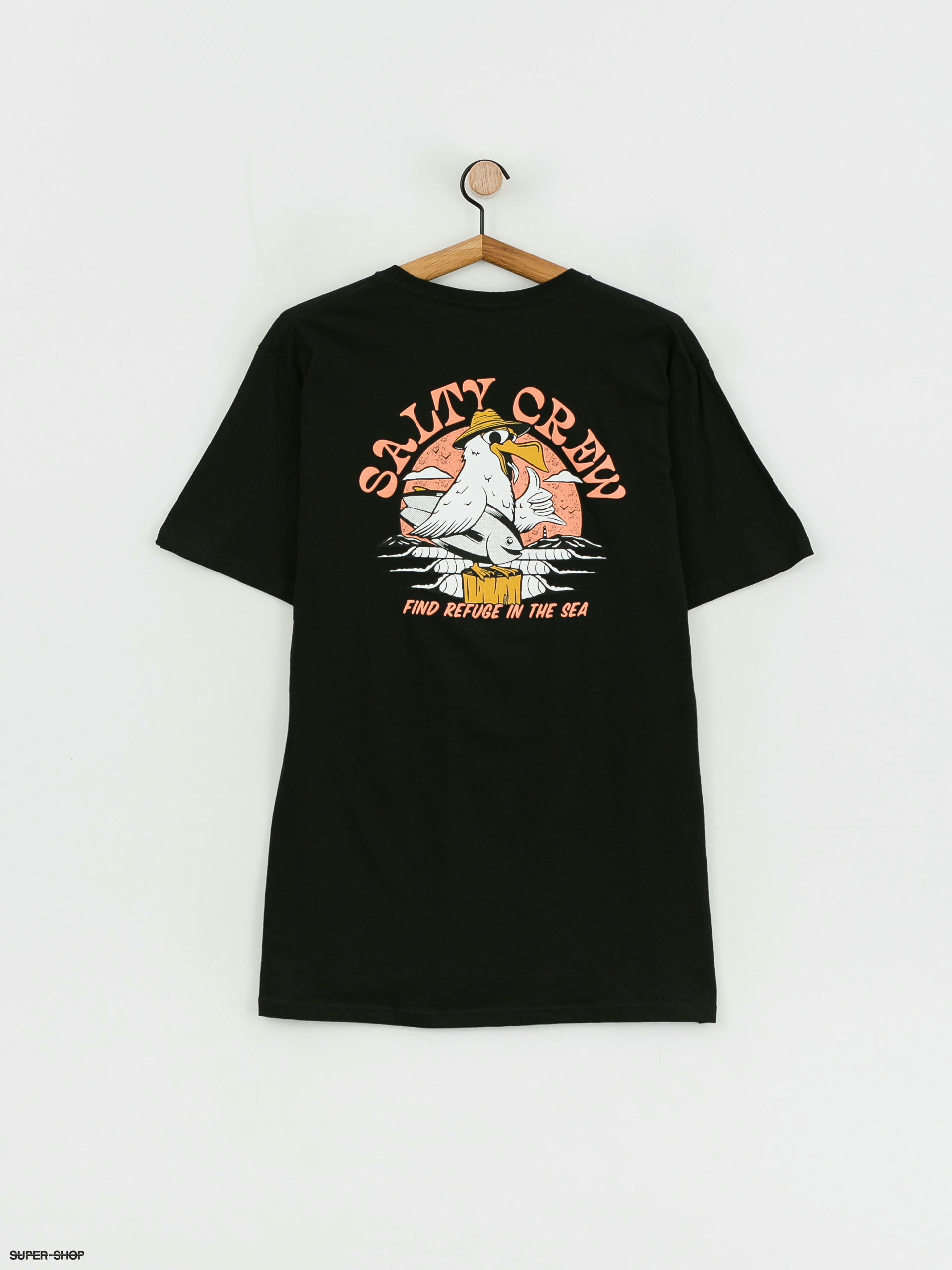 Salty Crew Gone Fishing Standard Tee Black - Surf Shop online