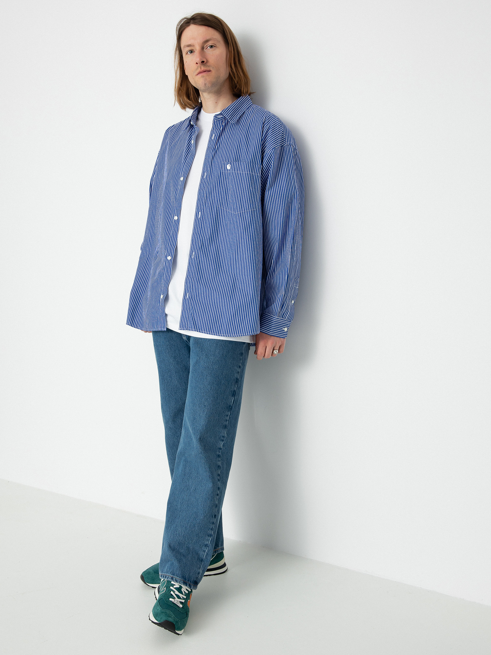 トップス carhartt wip L/S DRAKE SHIRT CARHARTT WIP LS Drake Stripe Shirt - Lazurite | Garmentory