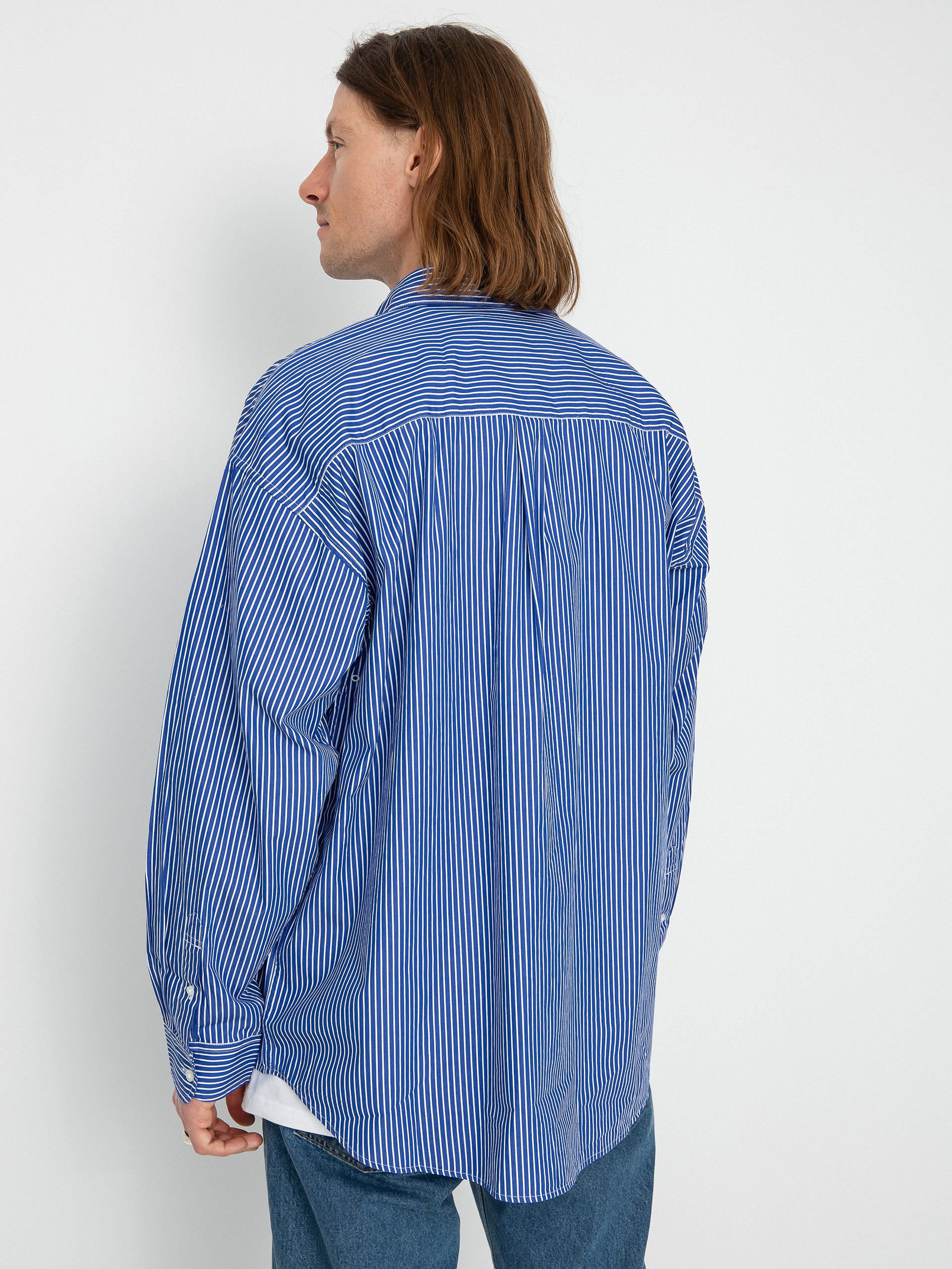 Carhartt WIP Drake Shirt - blue (drake stripe lazurite/white)