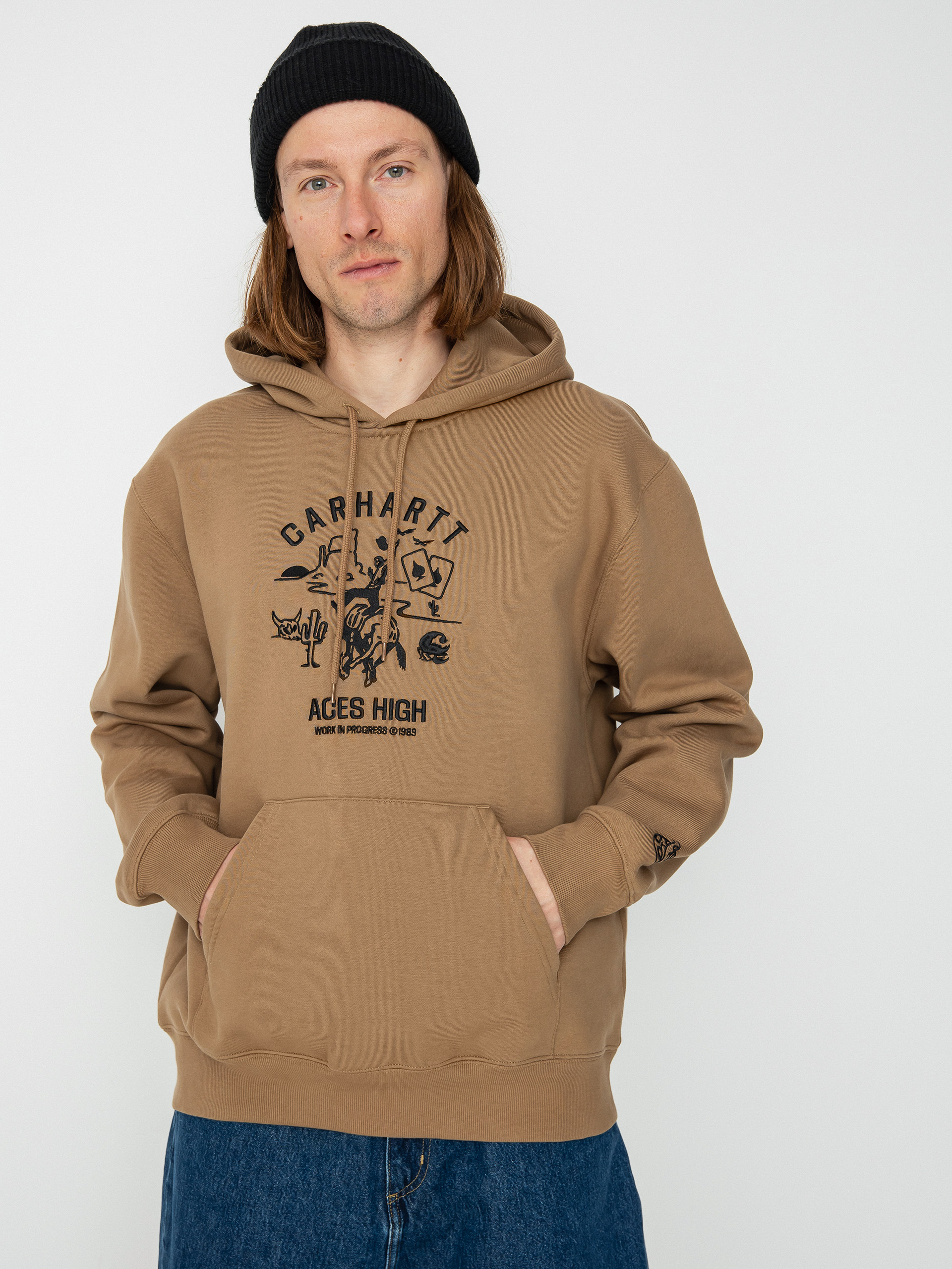 Carhartt WIP Souvenir Valley HD Hoodie - brown (buffalo/black)