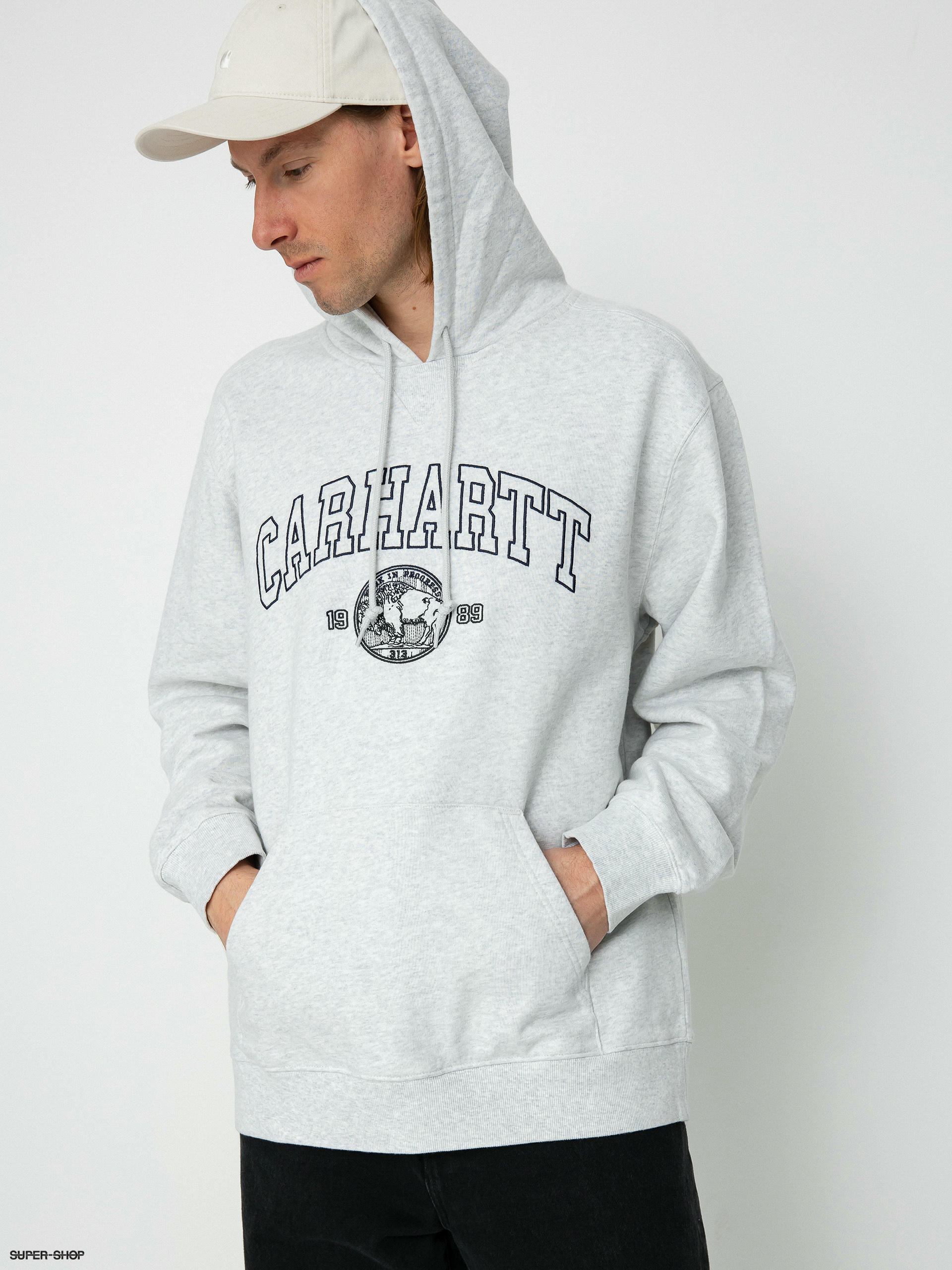 Carhartt WIP Coin HD Hoodie (ash heather/atom blue)