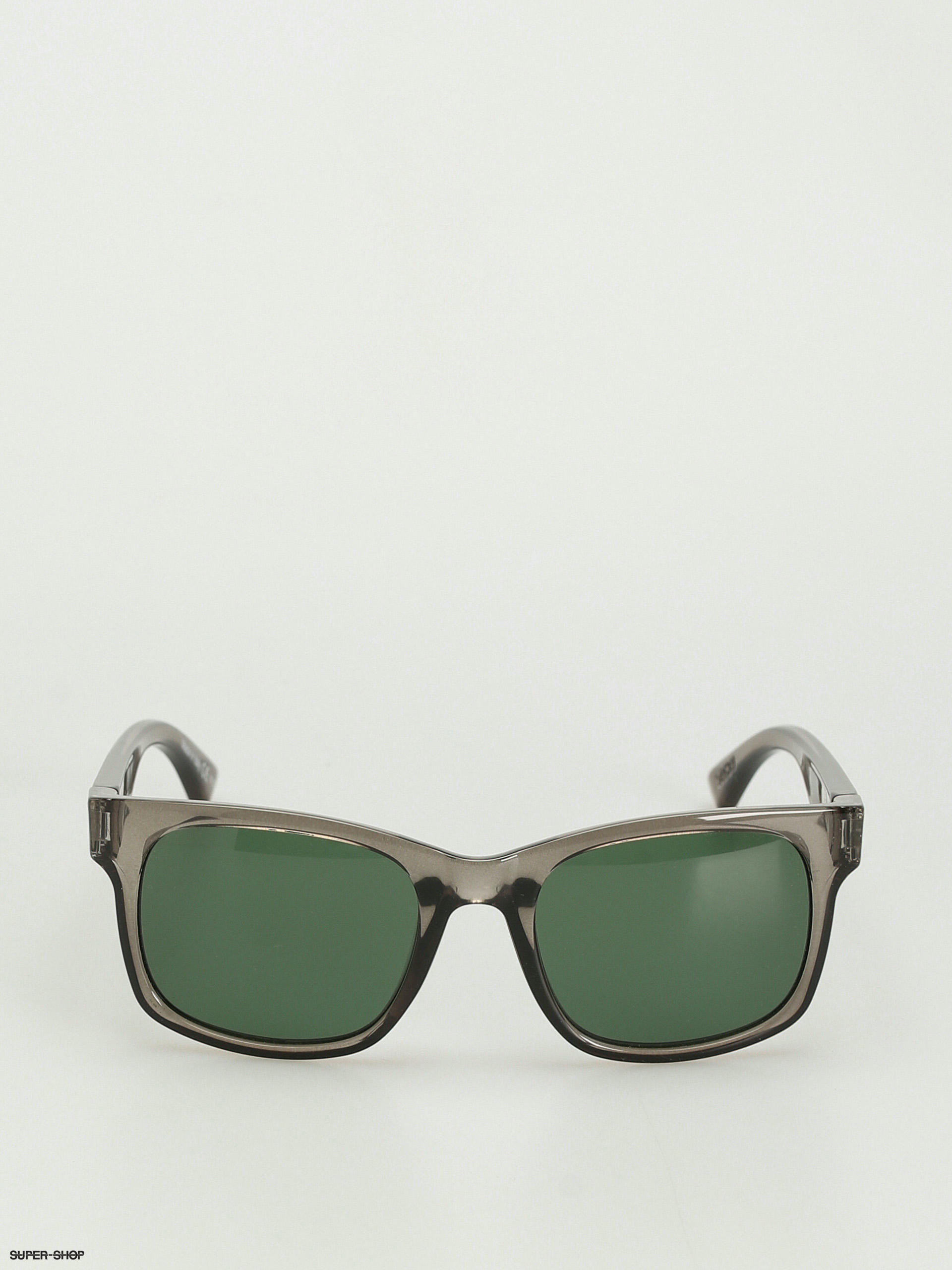 Transparent Gray Retro-Vintage Thin Round Tinted Sunglasses with Green  Sunwear Lenses - Lemon