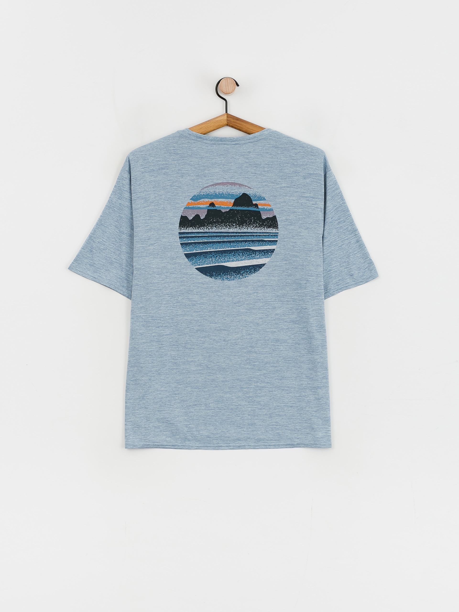 Patagonia Cap Cool Daily Graphic T-shirt (skyline stencil/steam blue x dye)