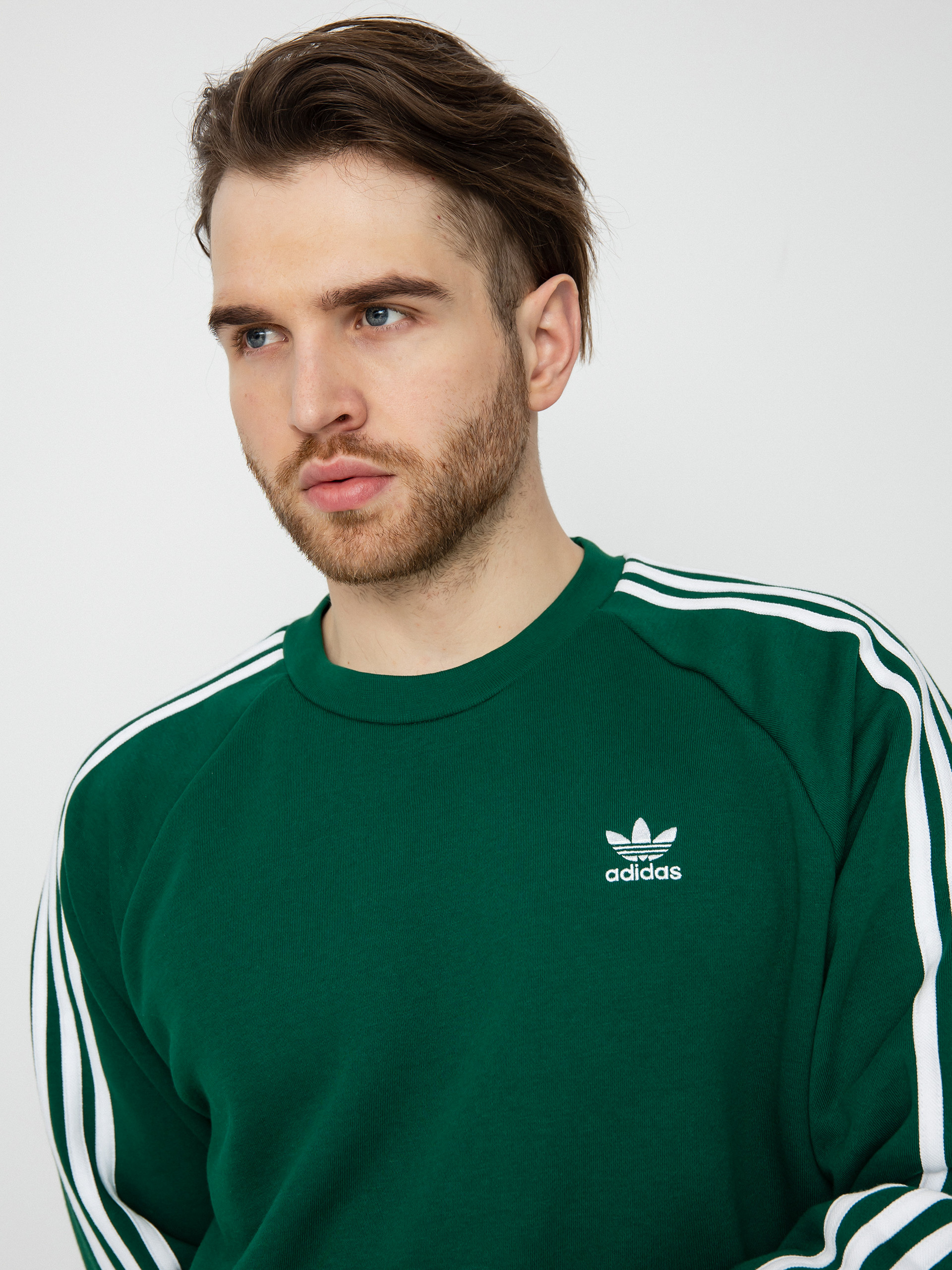 adidas Originals 3 Stripes Sweatshirt (drkgrn)