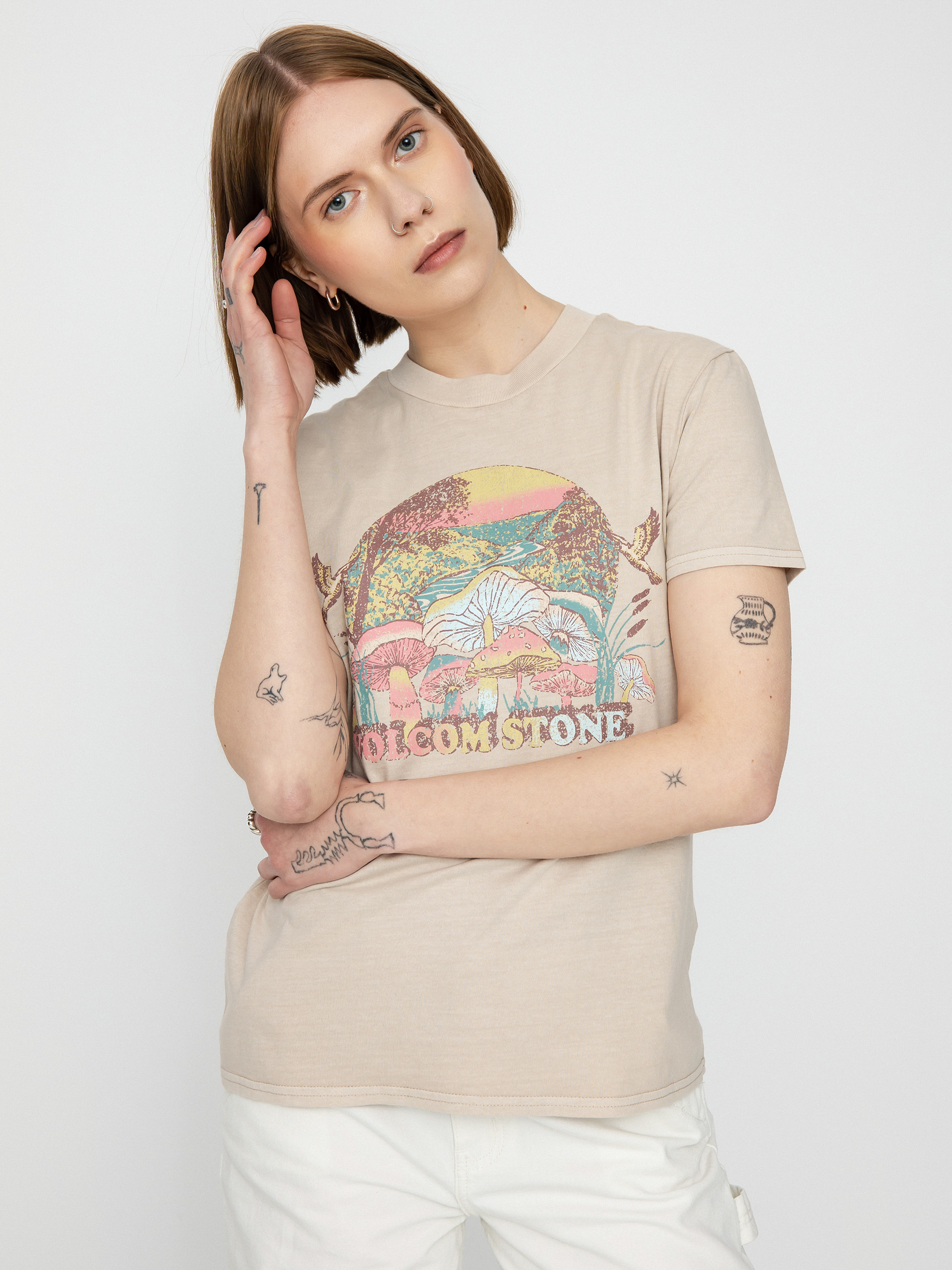 Volcom F2Y Lock It Up T-Shirt Wmn (taupe)