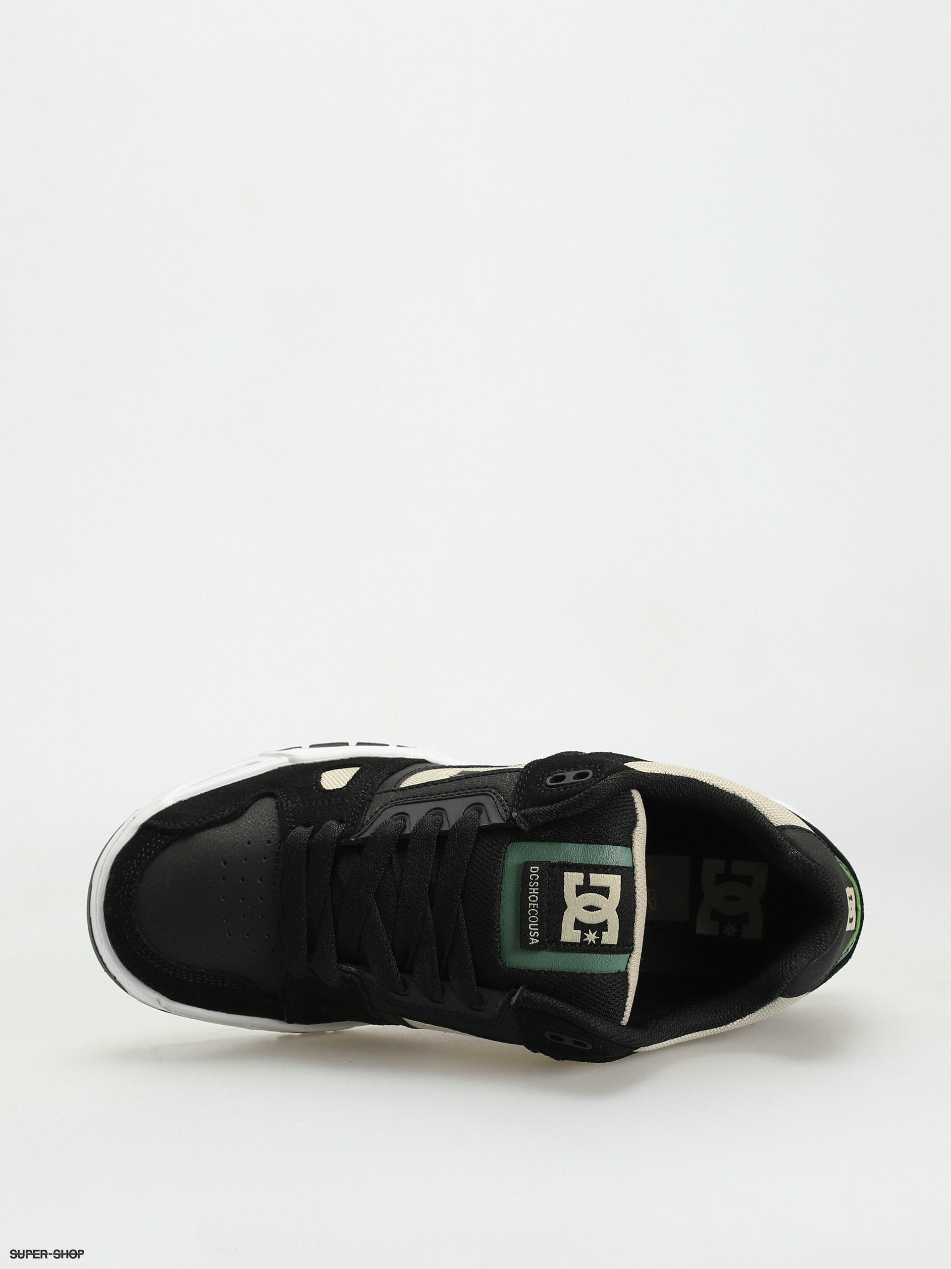  DC Men's Stag Low Top Skate Shoe, TAN/Green, 11