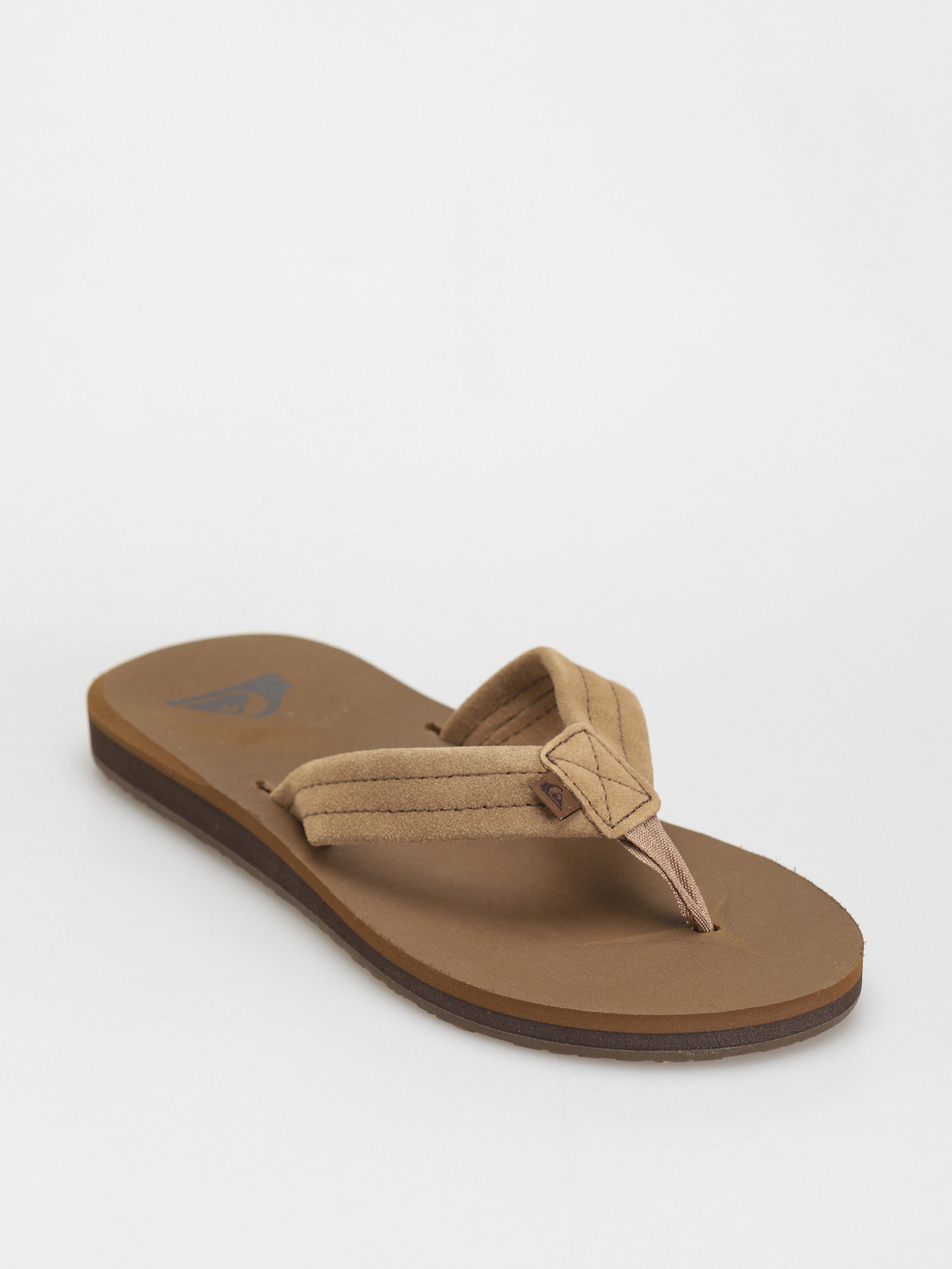 Quiksilver Carver Suede Core Flip Flops (tan 1)