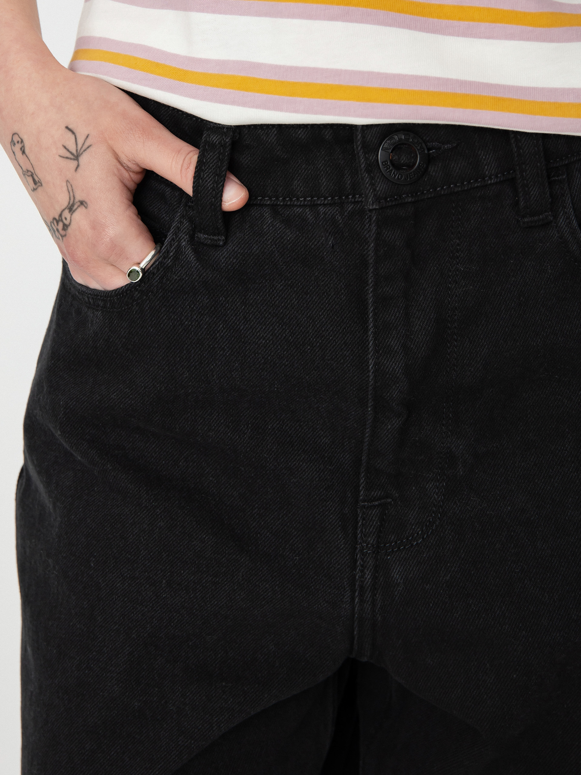 Volcom Weellow Denim Hose Wmn (black)