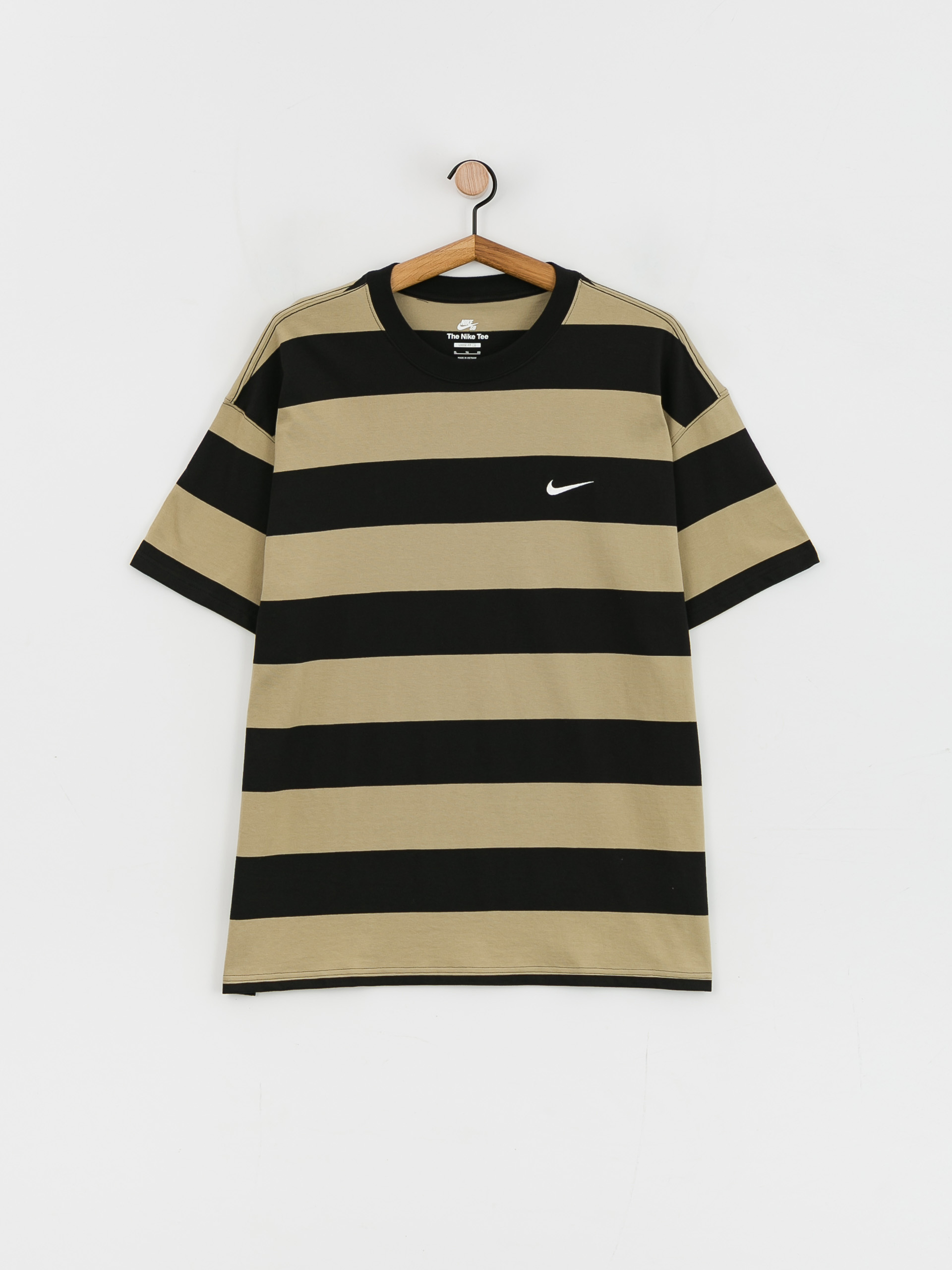 Nike SB Stripe T shirt brown black neutral olive black white