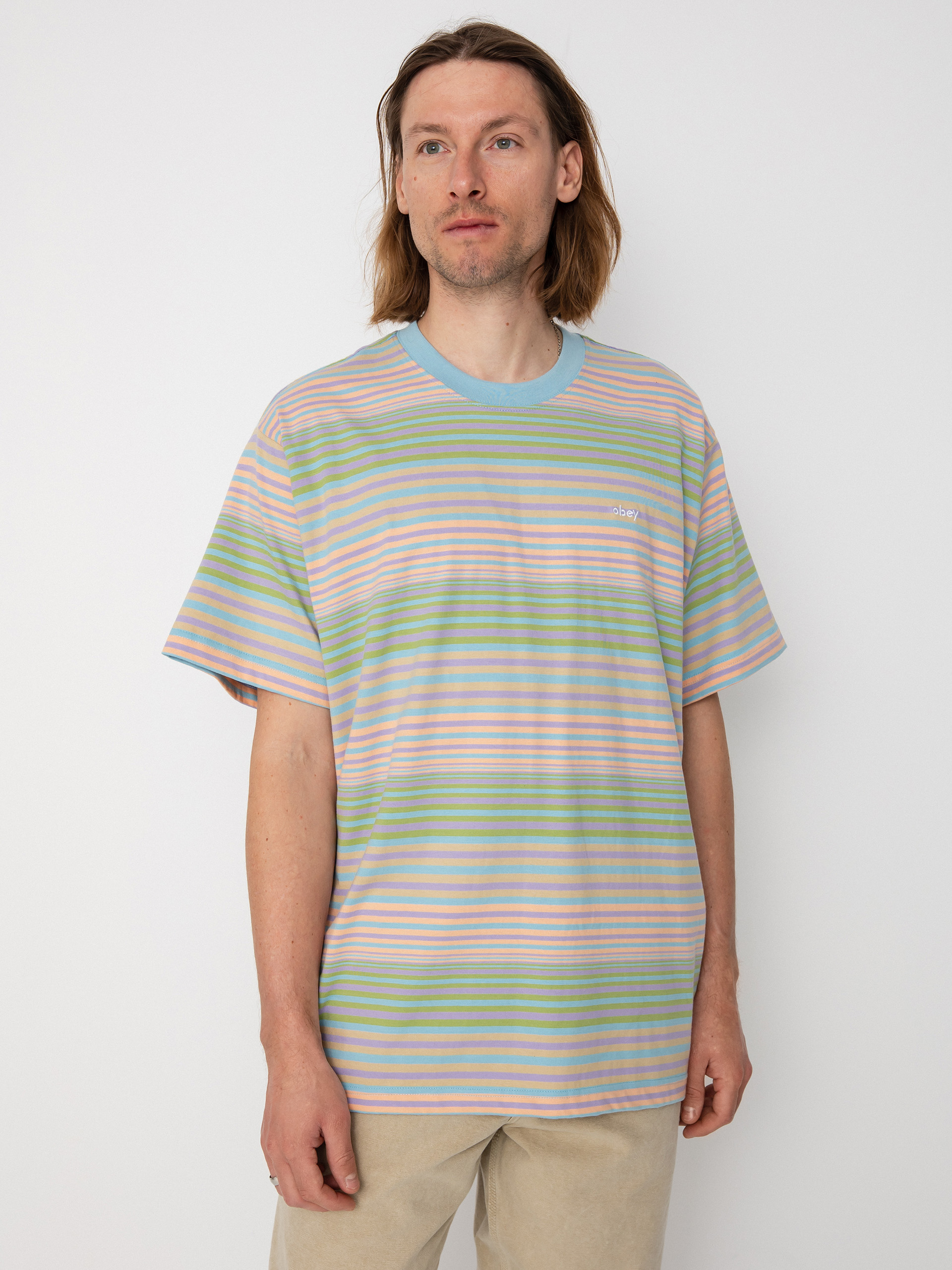 OBEY Break T-shirt (sky blue multi)