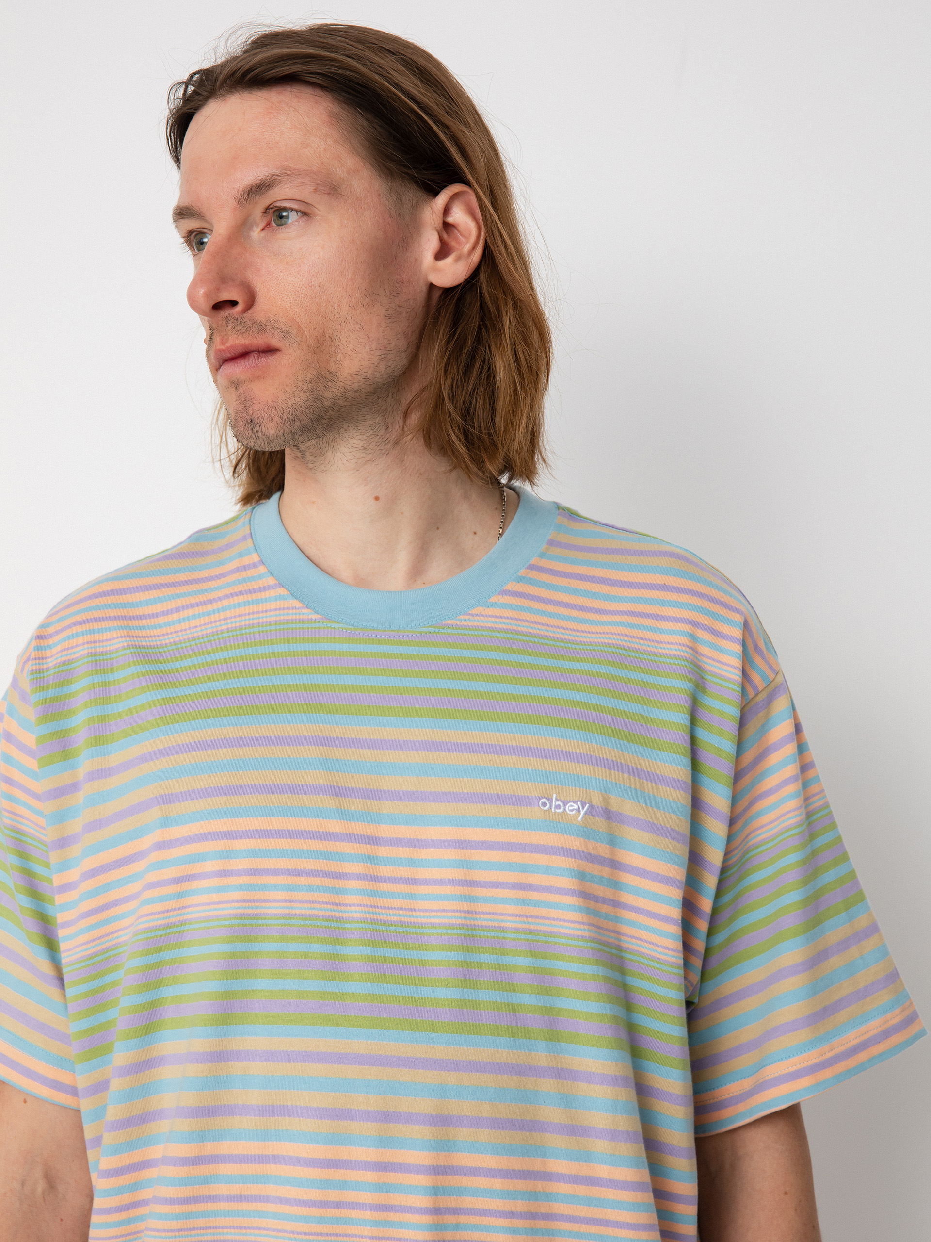 OBEY Break T-shirt (sky blue multi)