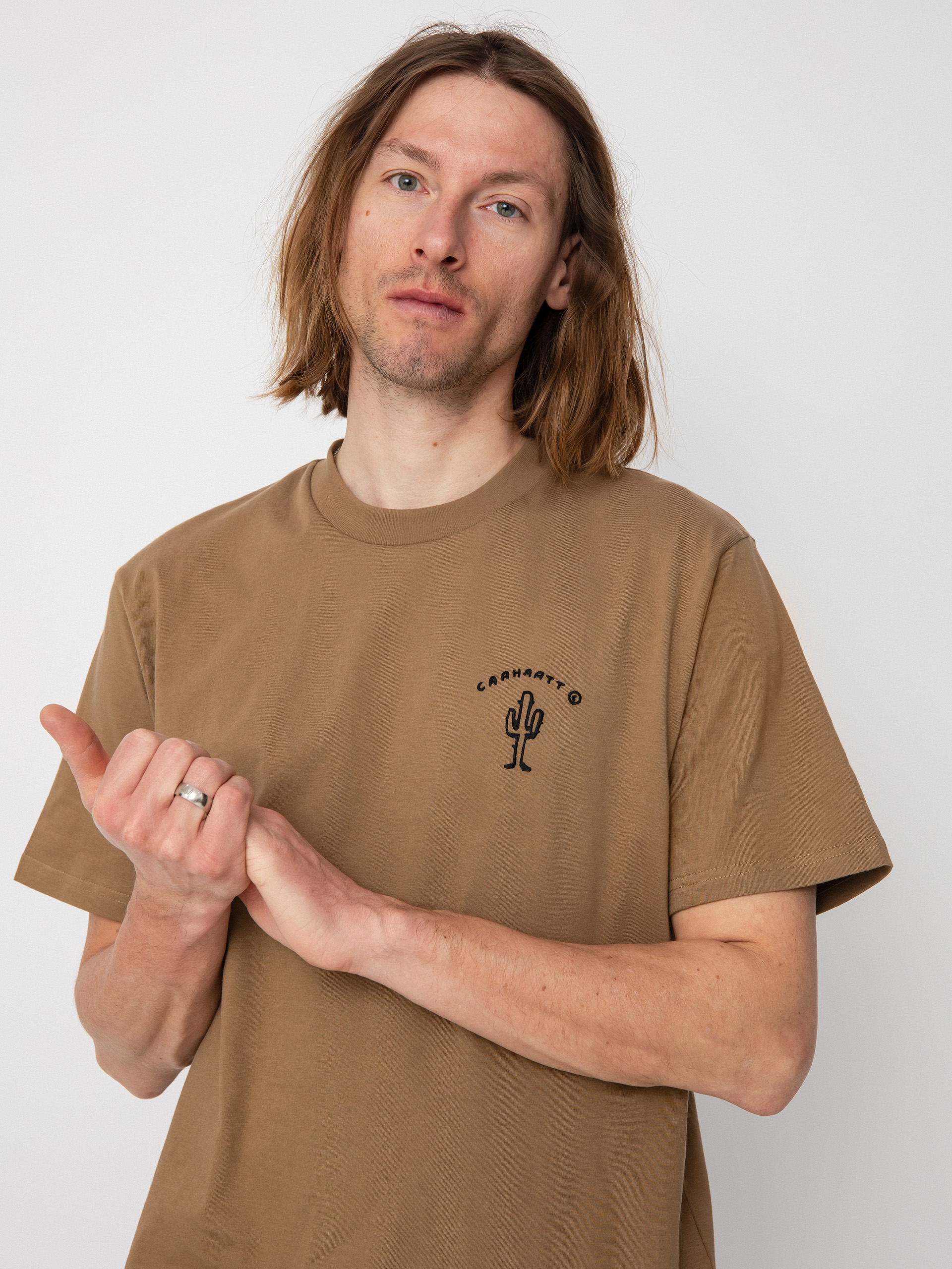 ★2023SS新作★CARHARTT★S/S NEW FRONTIER T-SHIRT Brown Carhartt WIP New Frontier T-Shirt | SVD
