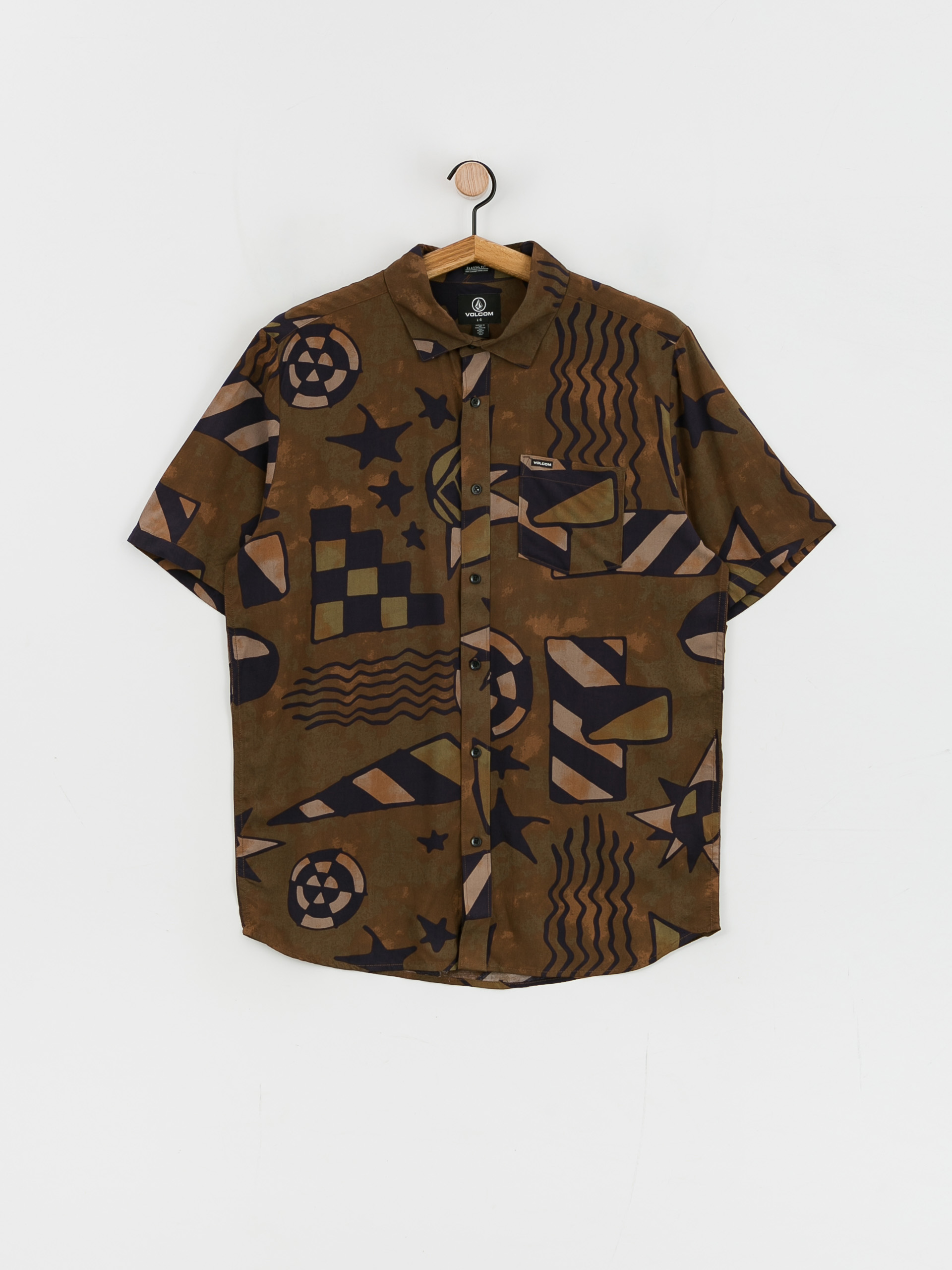 Volcom Hand Geo Hemd (service green)