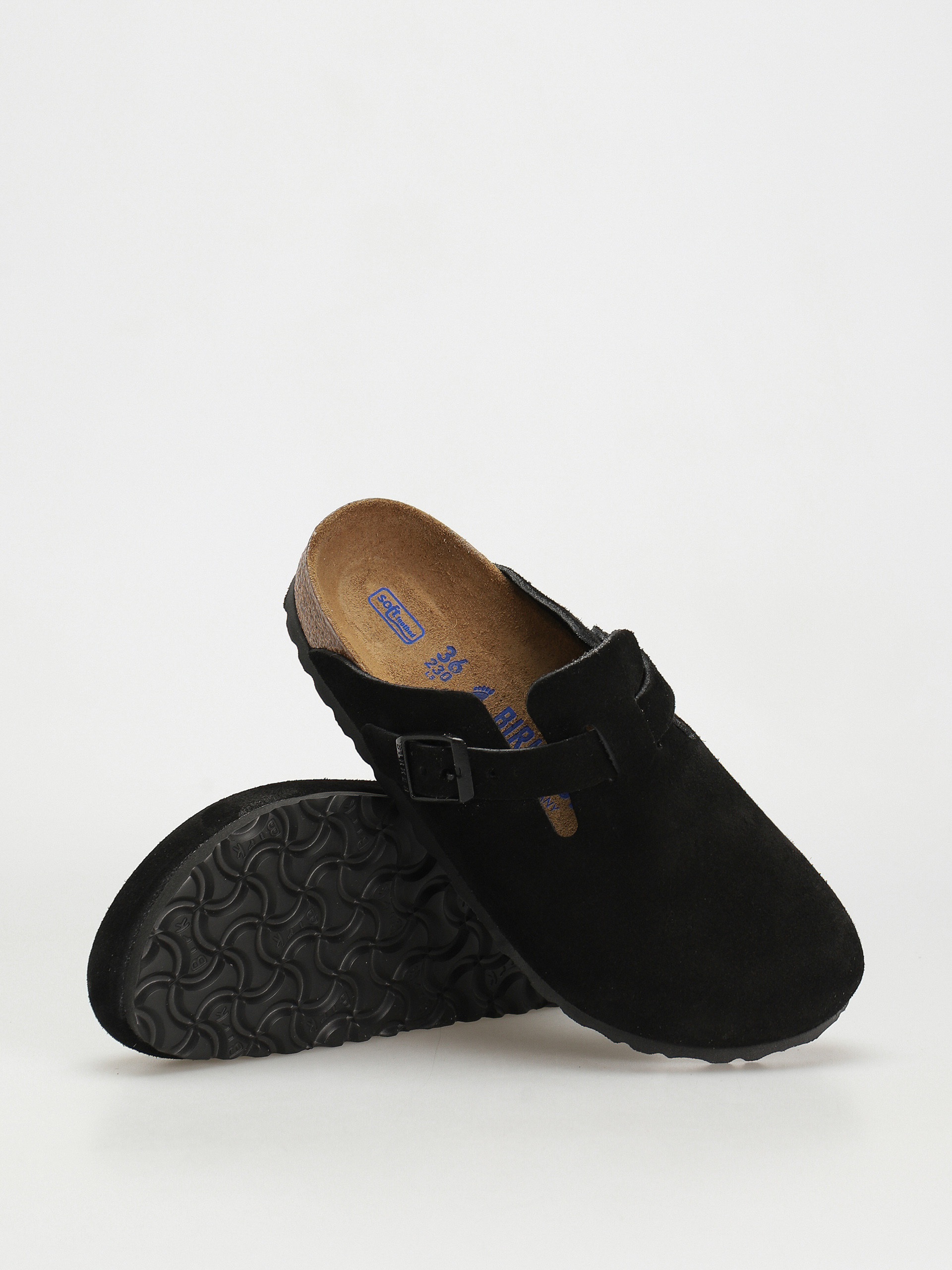 Birkenstock Boston Suede Narrow Sandalen Wmn (black)