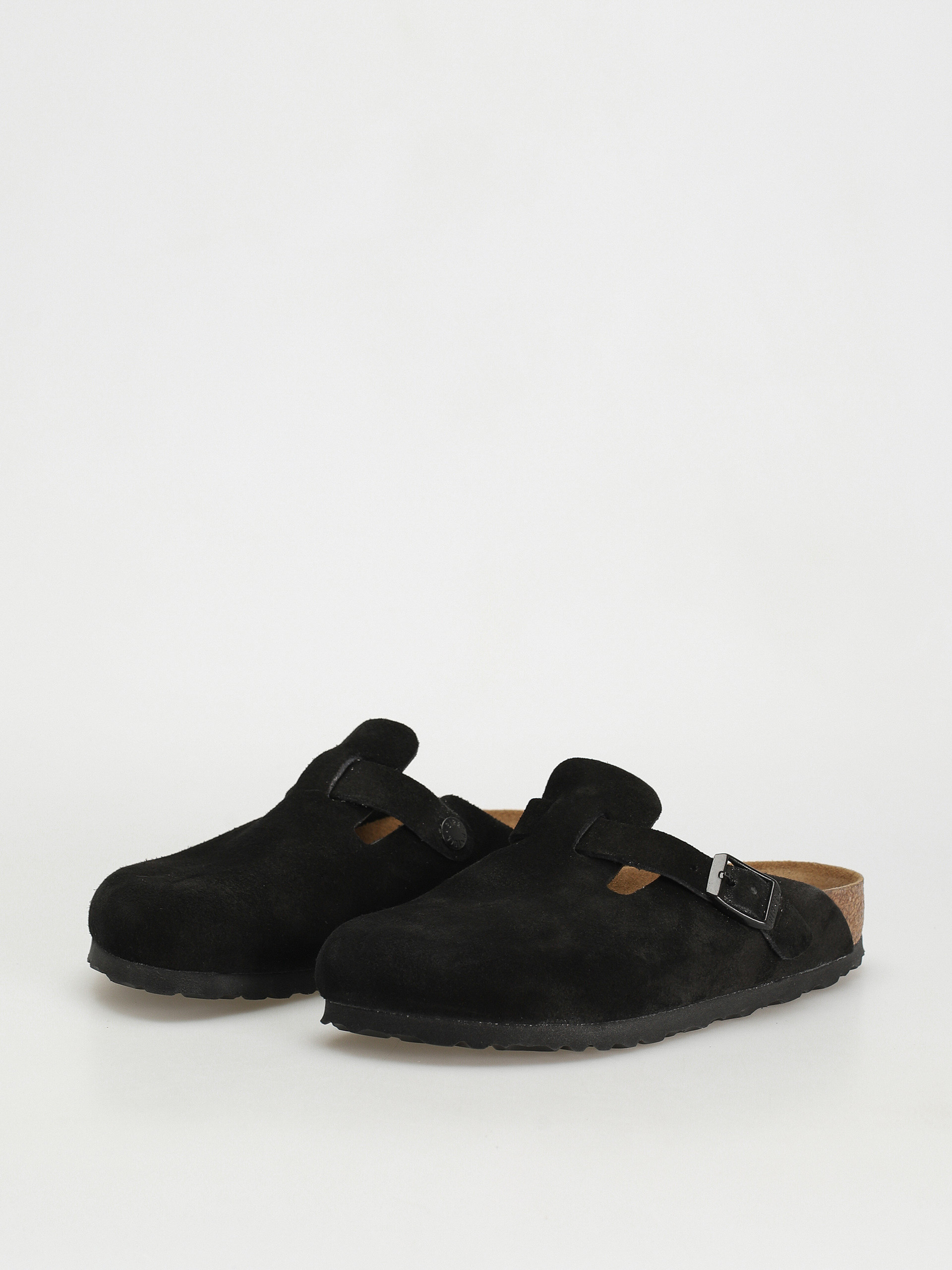 Birkenstock Boston Suede Narrow Sandalen Wmn (black)