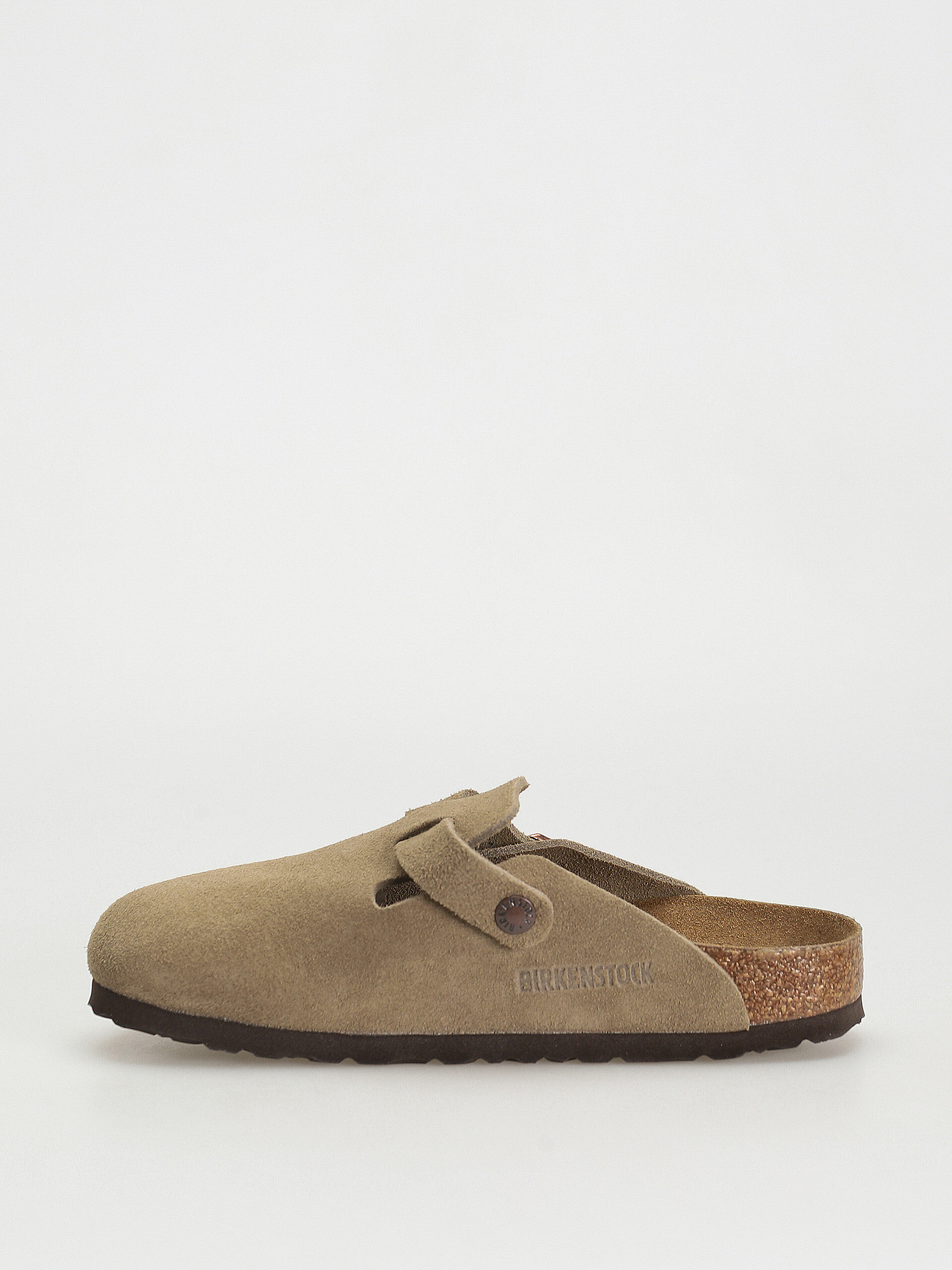 Birkenstock Boston Soft Footbed Suede Leather Narrow (taupe)