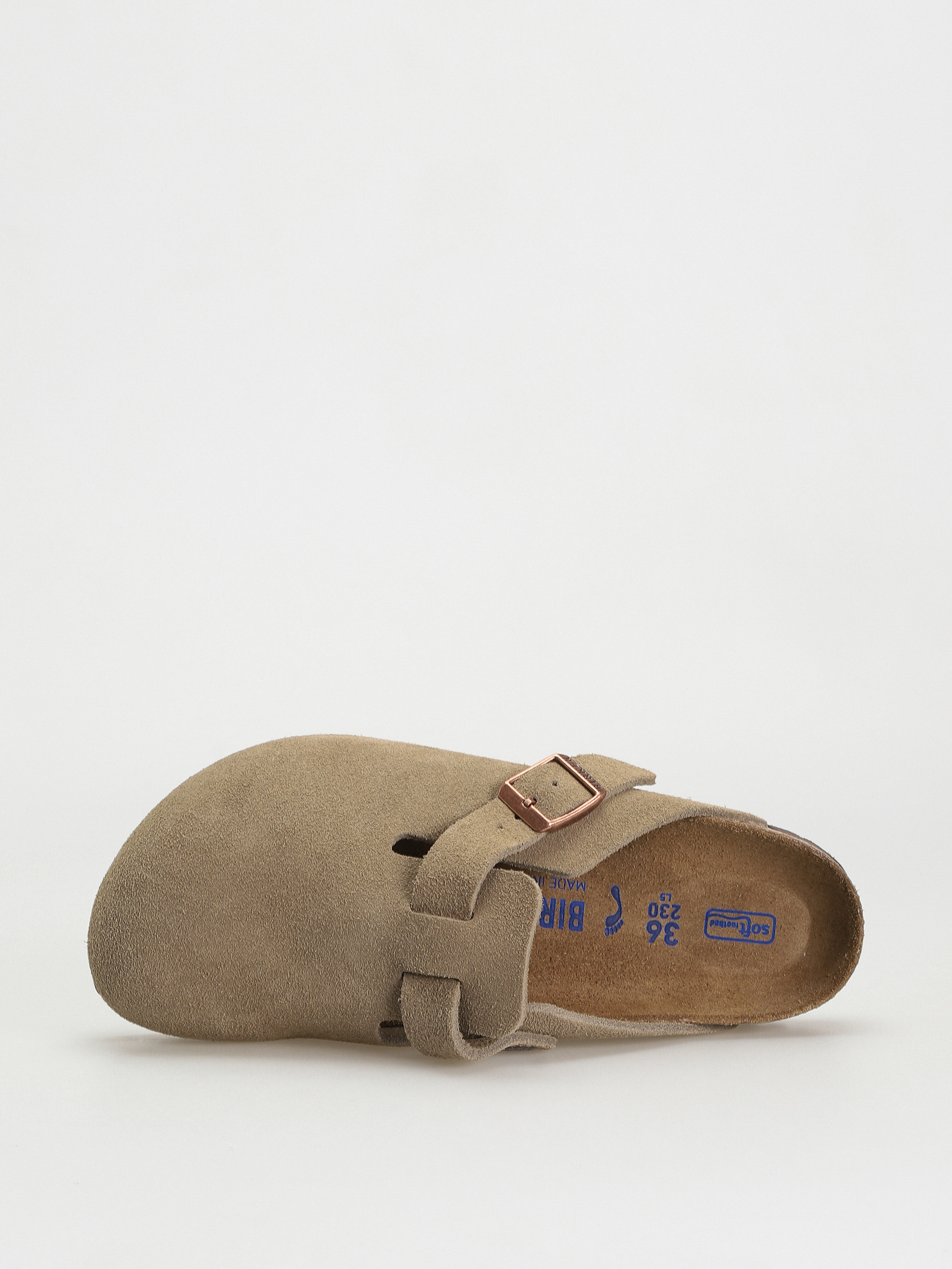 Birkenstock Boston Soft Footbed Suede Leather Narrow (taupe)