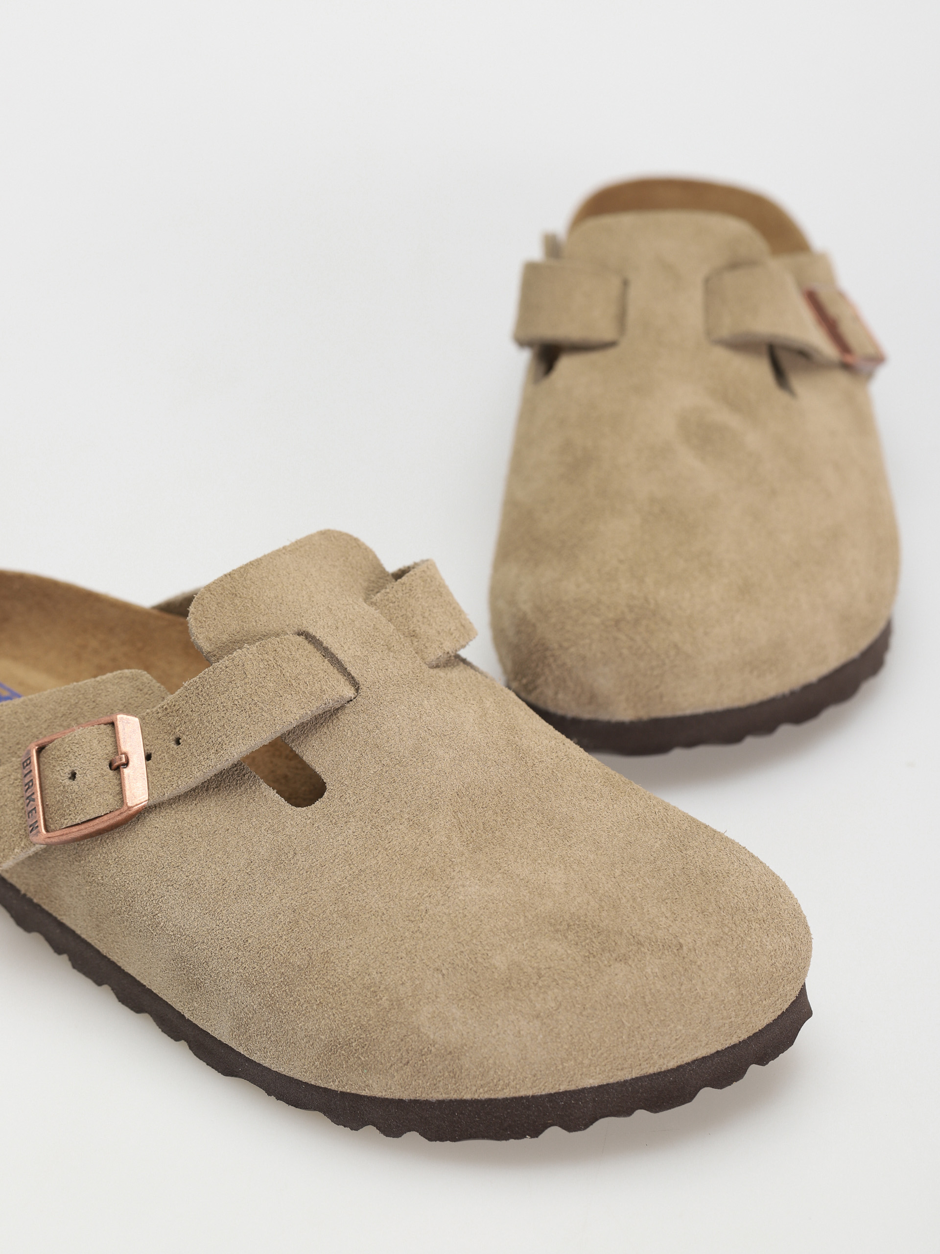 Birkenstock Boston SFB Suede Narrow Flip flops Wmn (taupe)