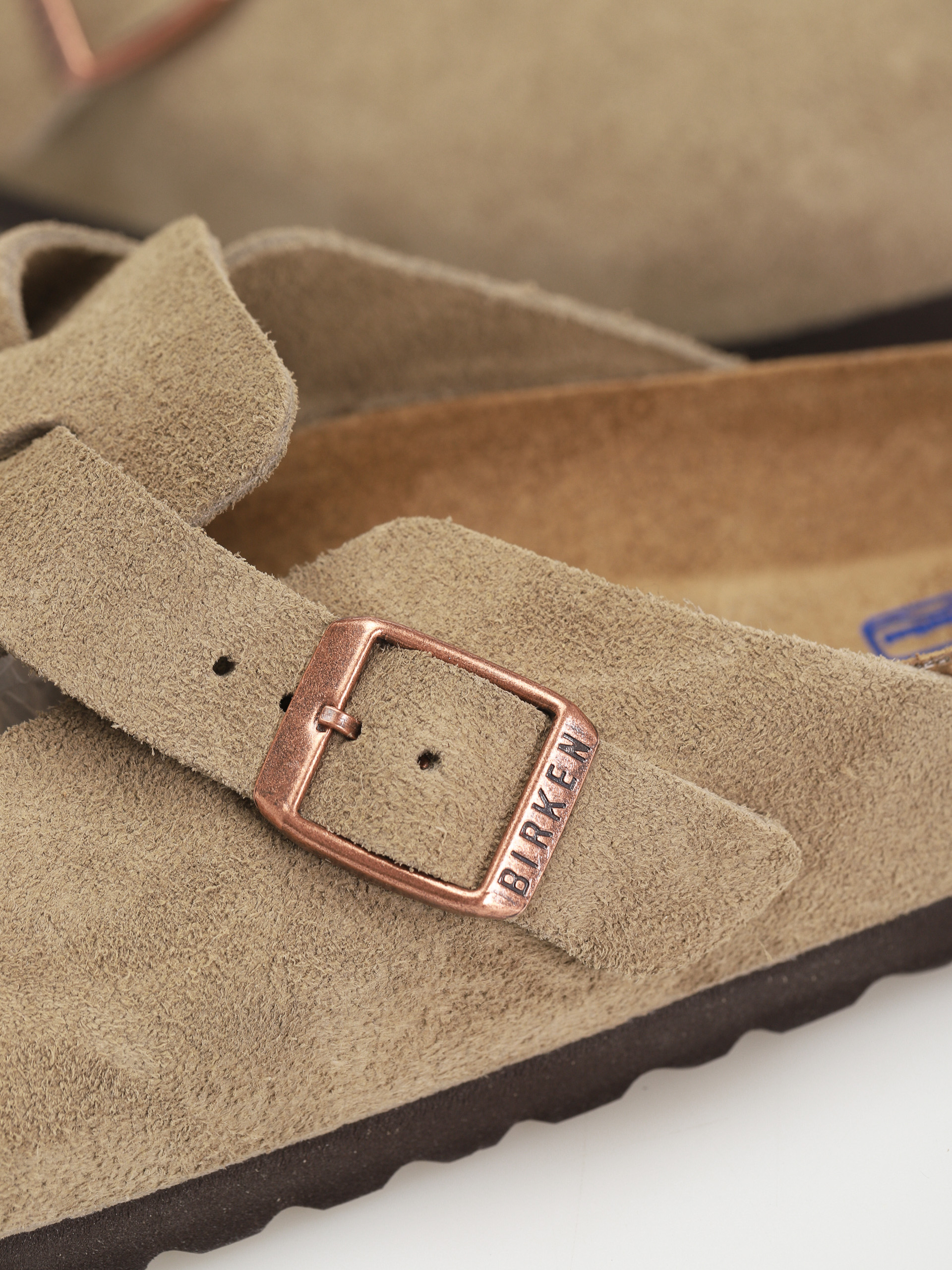 Birkenstock Boston Boston Soft Footbed Suede Leather Narrow (taupe)
