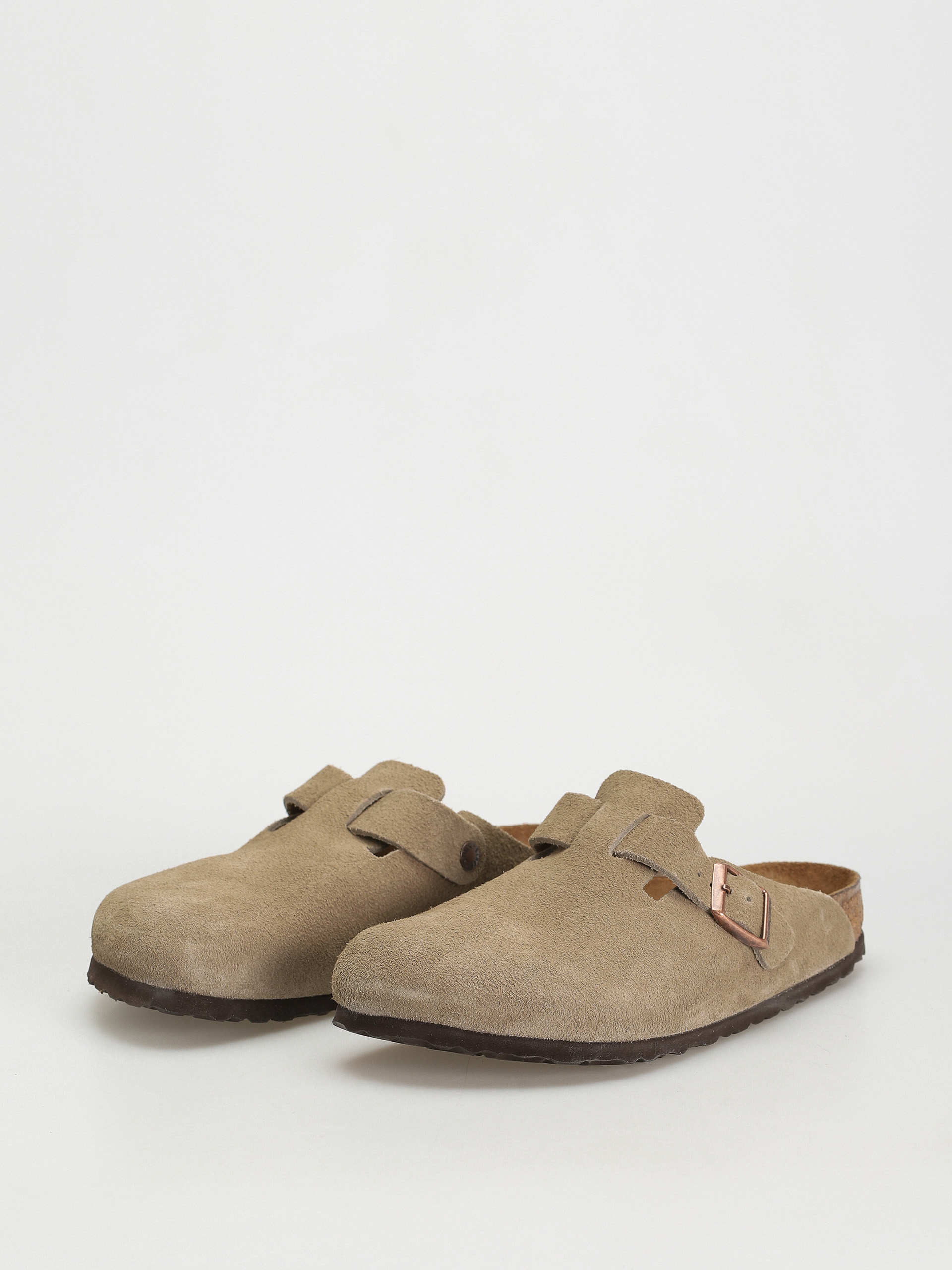 Birkenstock Boston Suede Regular Flip-flops (taupe)