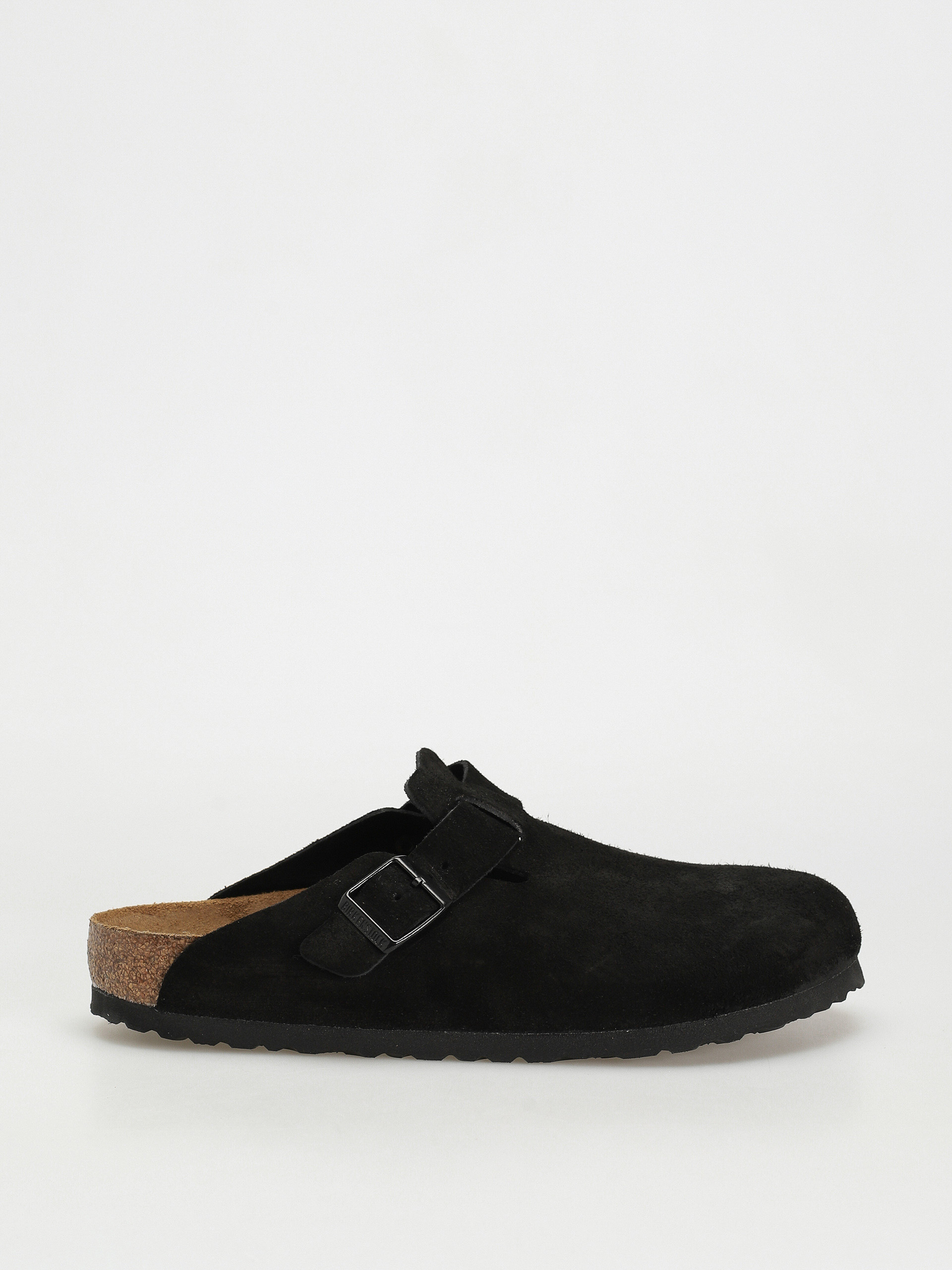 Birkenstock Boston Suede Regular Sandalen (black)