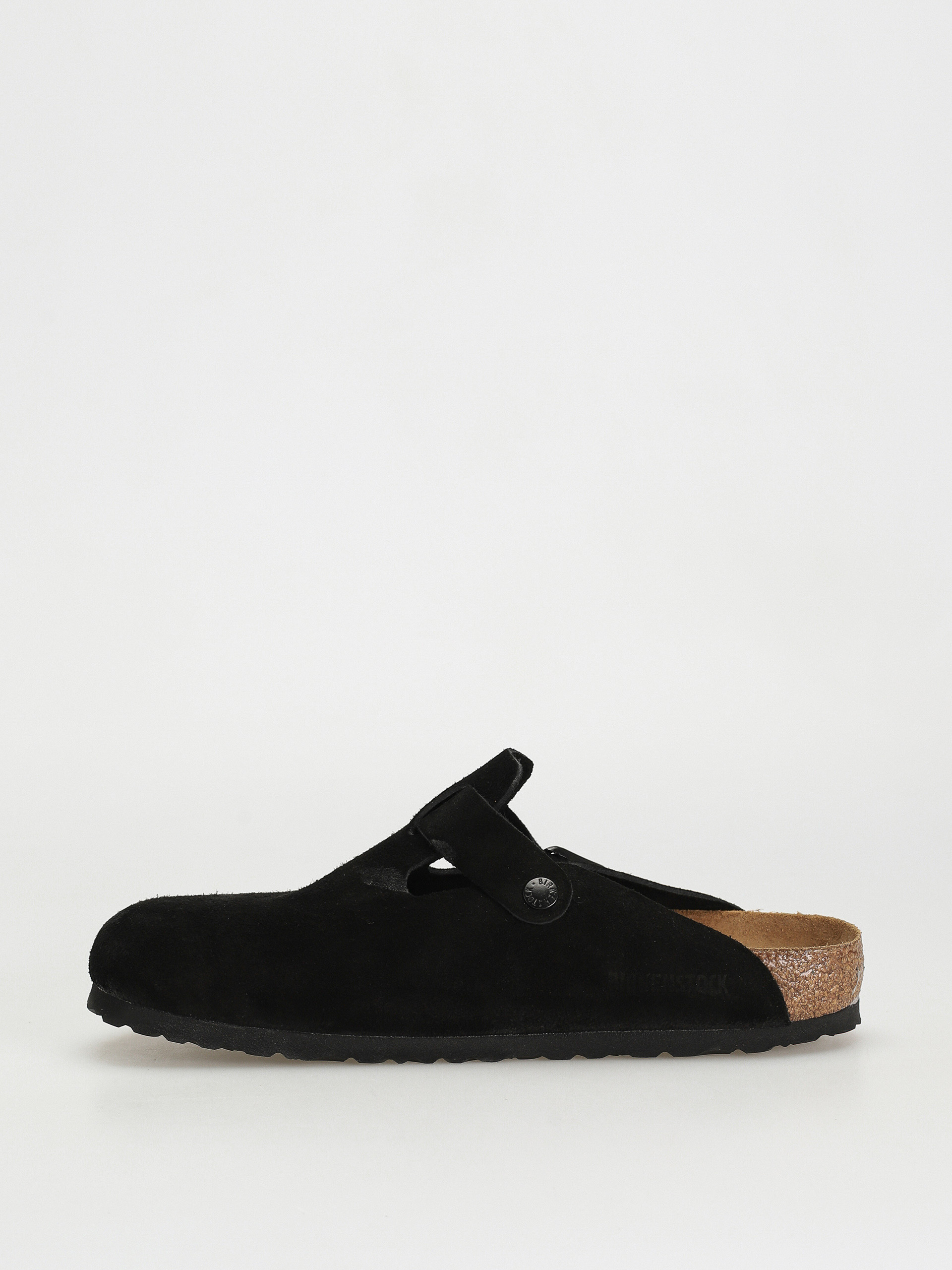 Birkenstock Boston Suede Regular Sandalen (black)