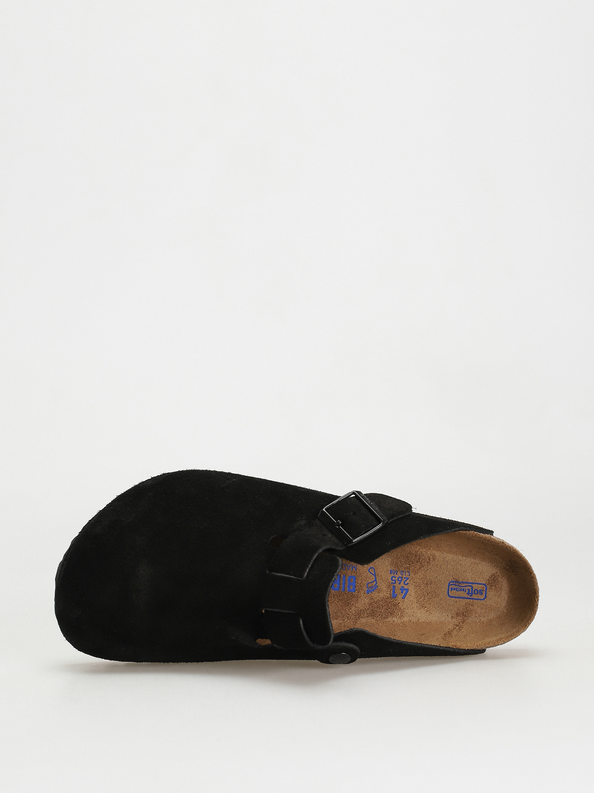 Birkenstock Boston Suede Regular Flip-flops (black)