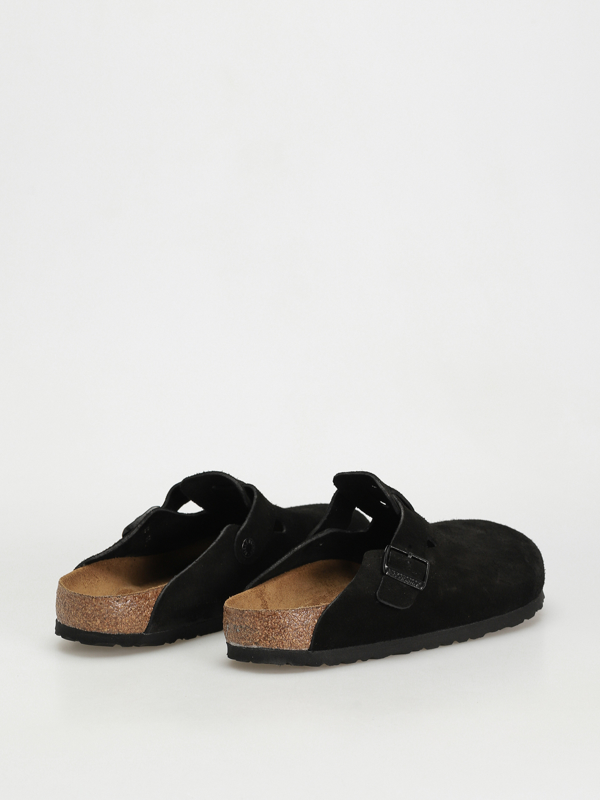 Birkenstock Boston Suede Regular Flip-flops (black)